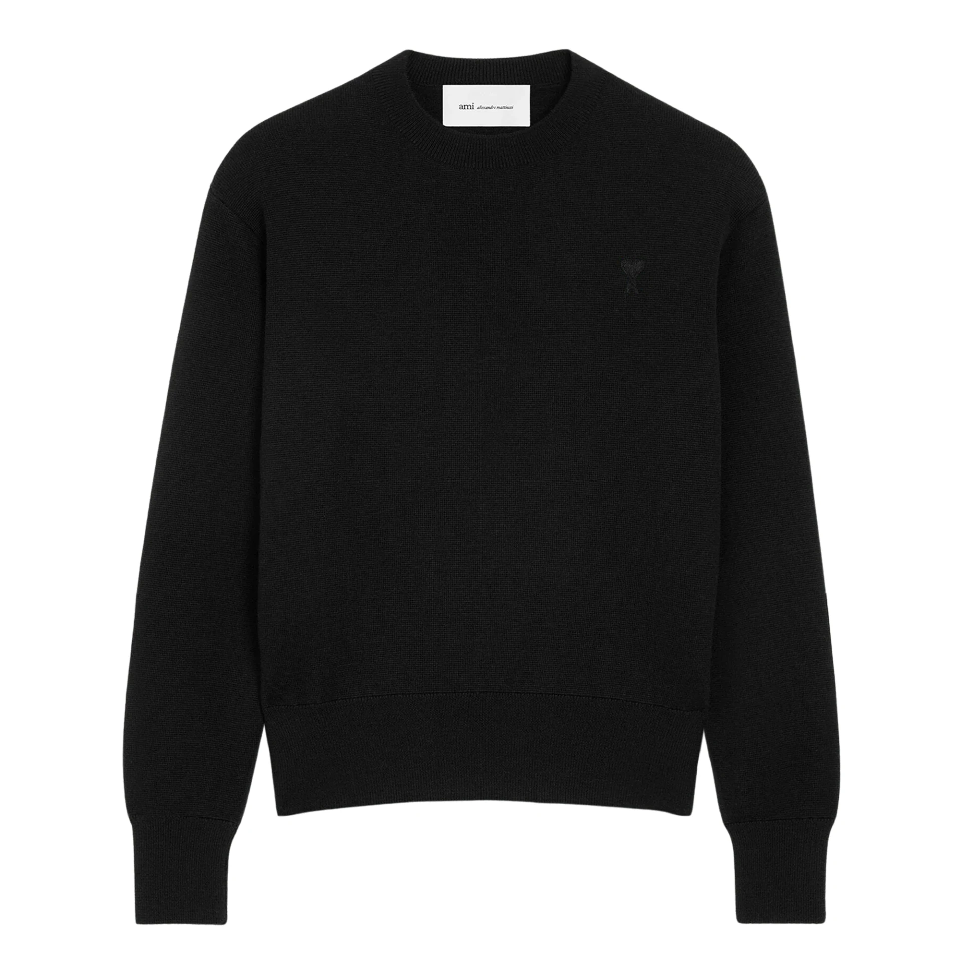 AMI PARIS Black Ami De Coeur Crewneck Sweater