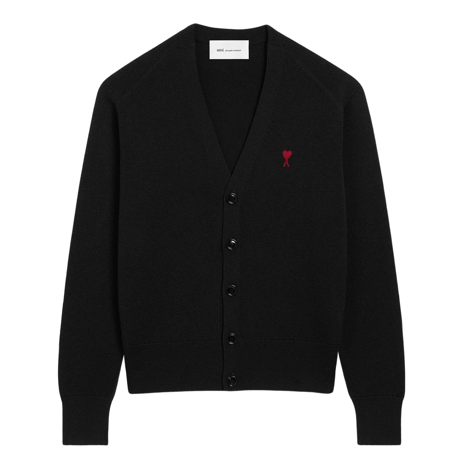 AMI PARIS Red Ami De Coeur Cardigan