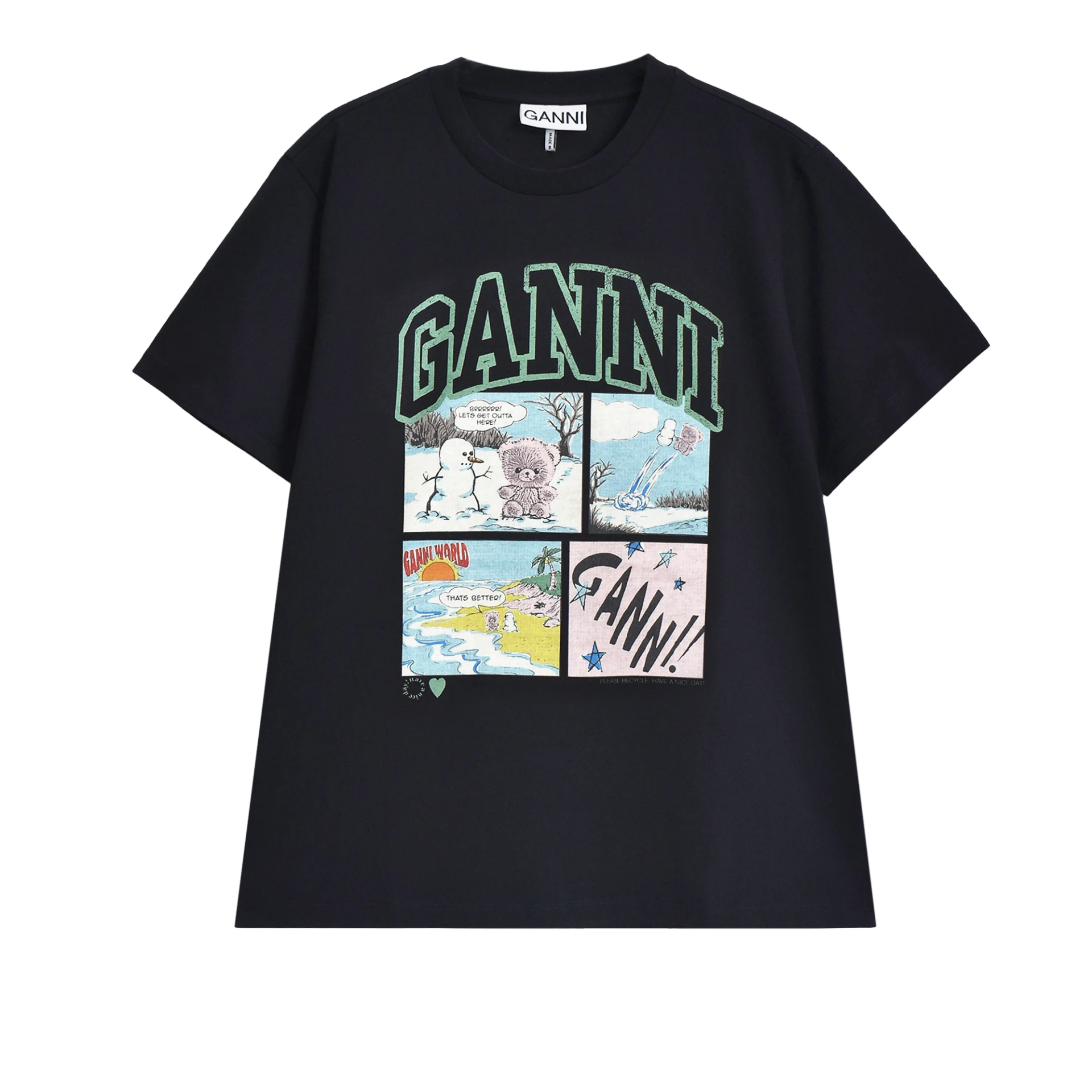 GANNI Bear Comic Teddy Tshirt