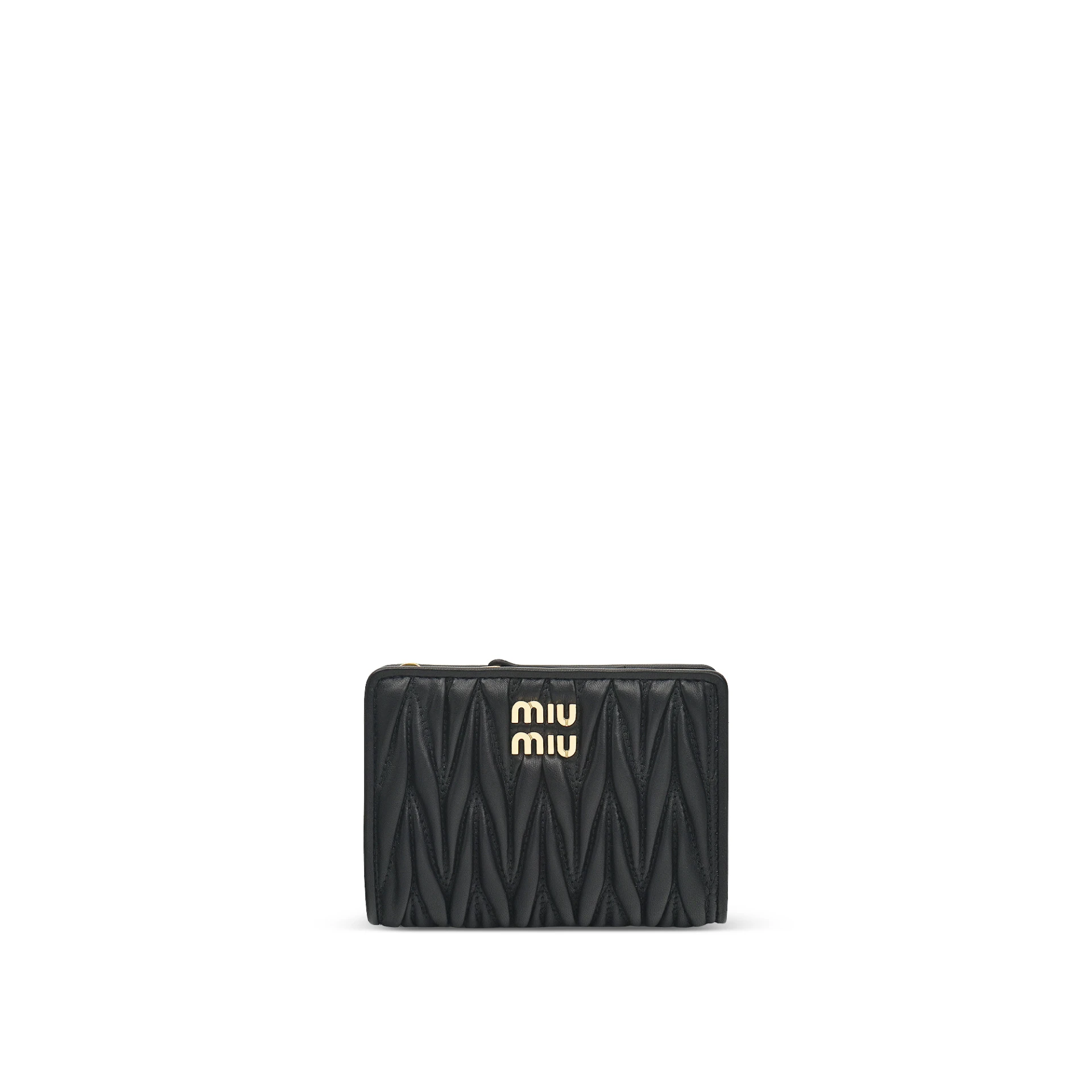MIU MIU Matelasse Small Wallet Nappa Leather