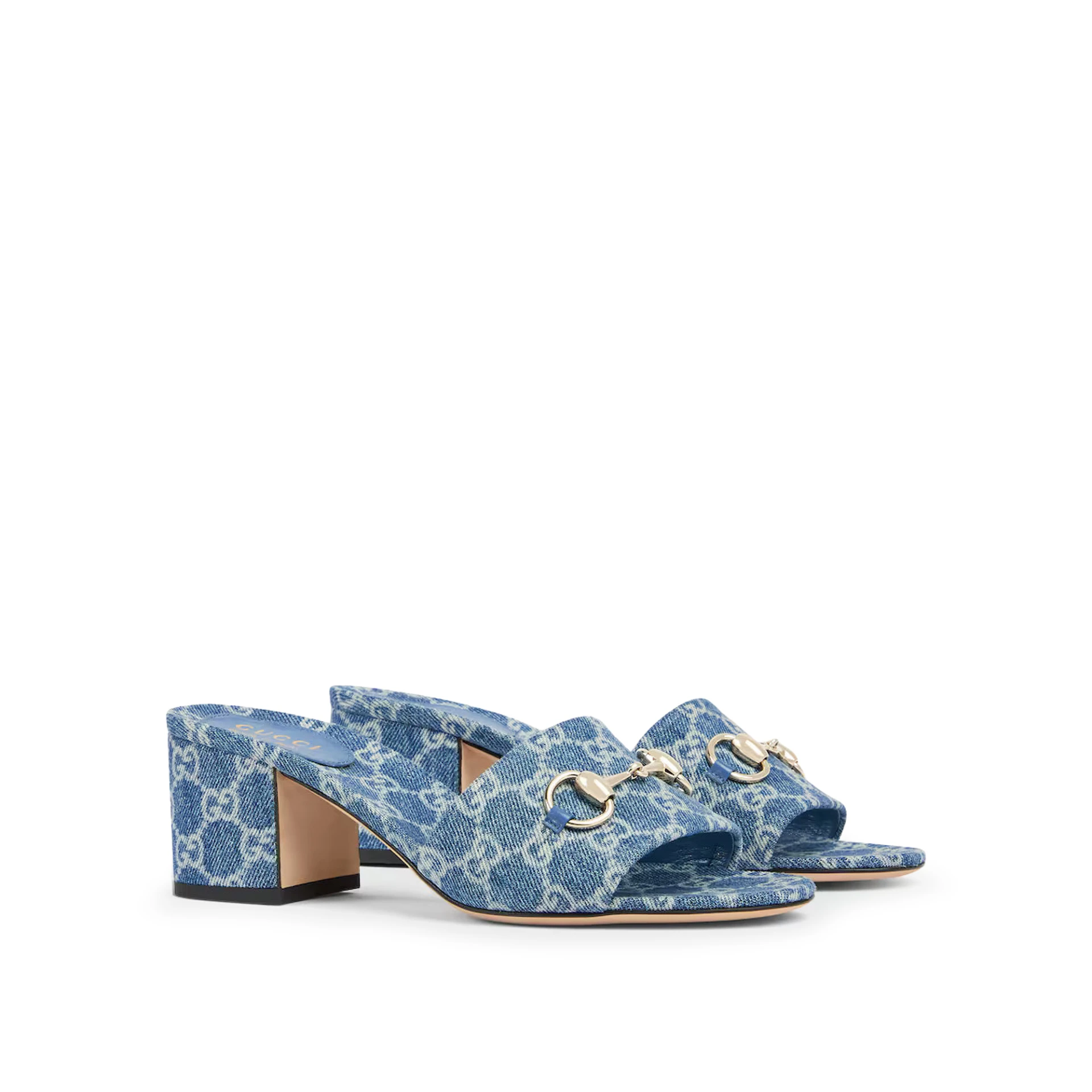GUCCI Gg Horsebit 55Mm Slide Sandal