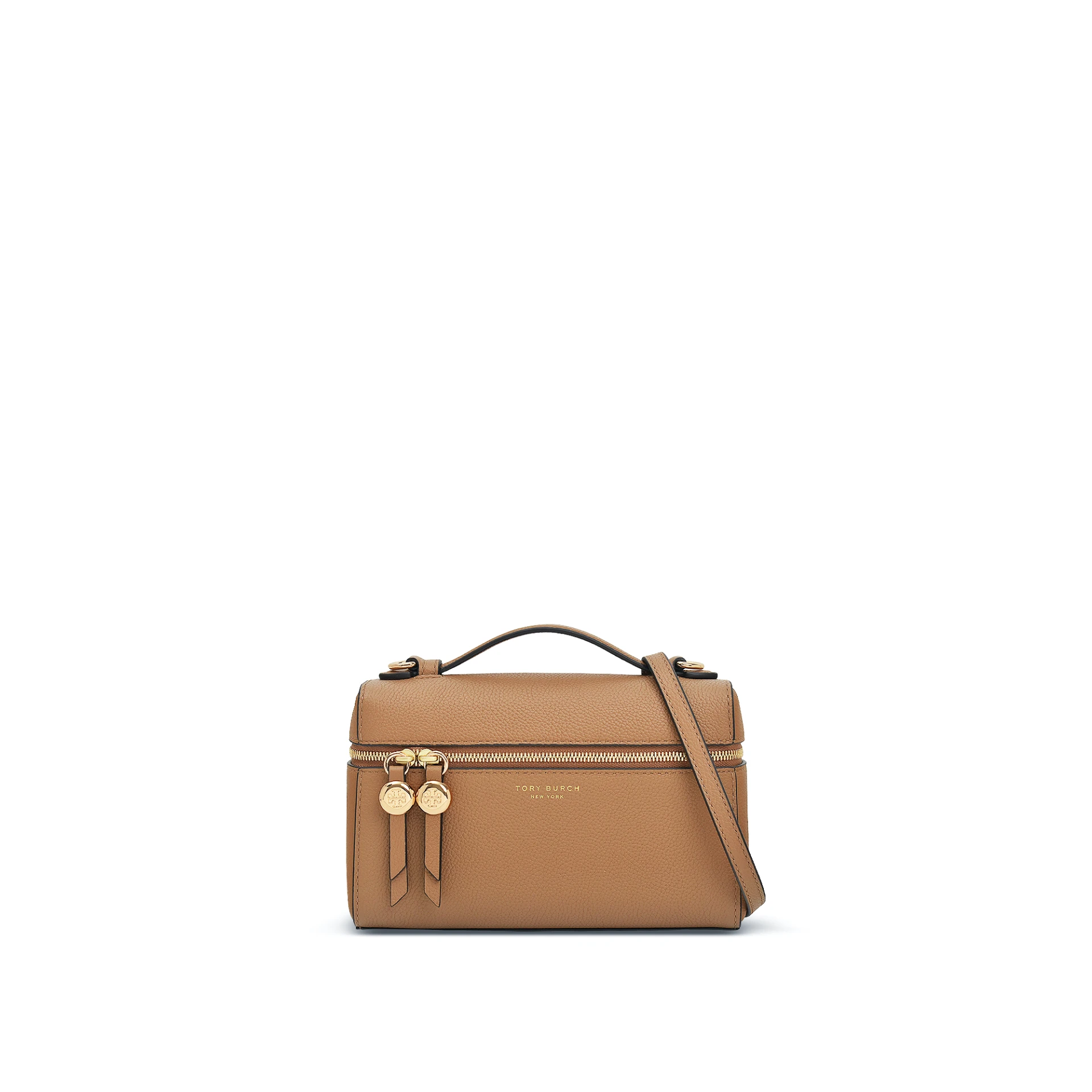 TORY BURCH Romy Slim Top Handle Bag Pebbled Leather