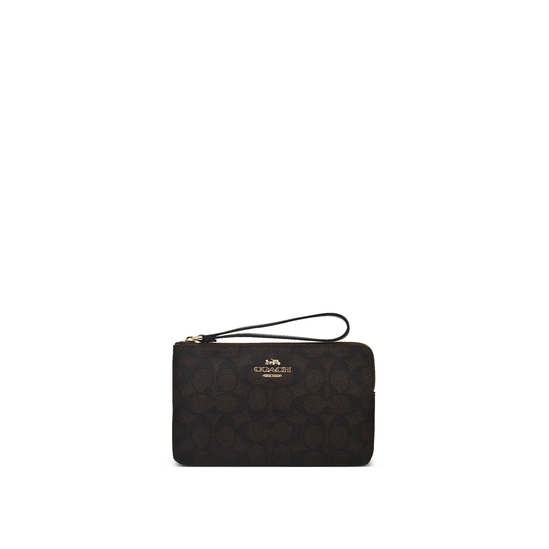 COACH Large Corner Zip Wristlet In Signature Canvas