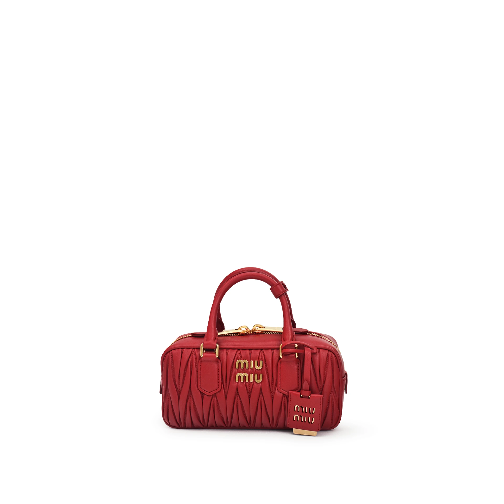 MIU MIU Arcadie Matelasse Top Handle Bag Nappa Leather