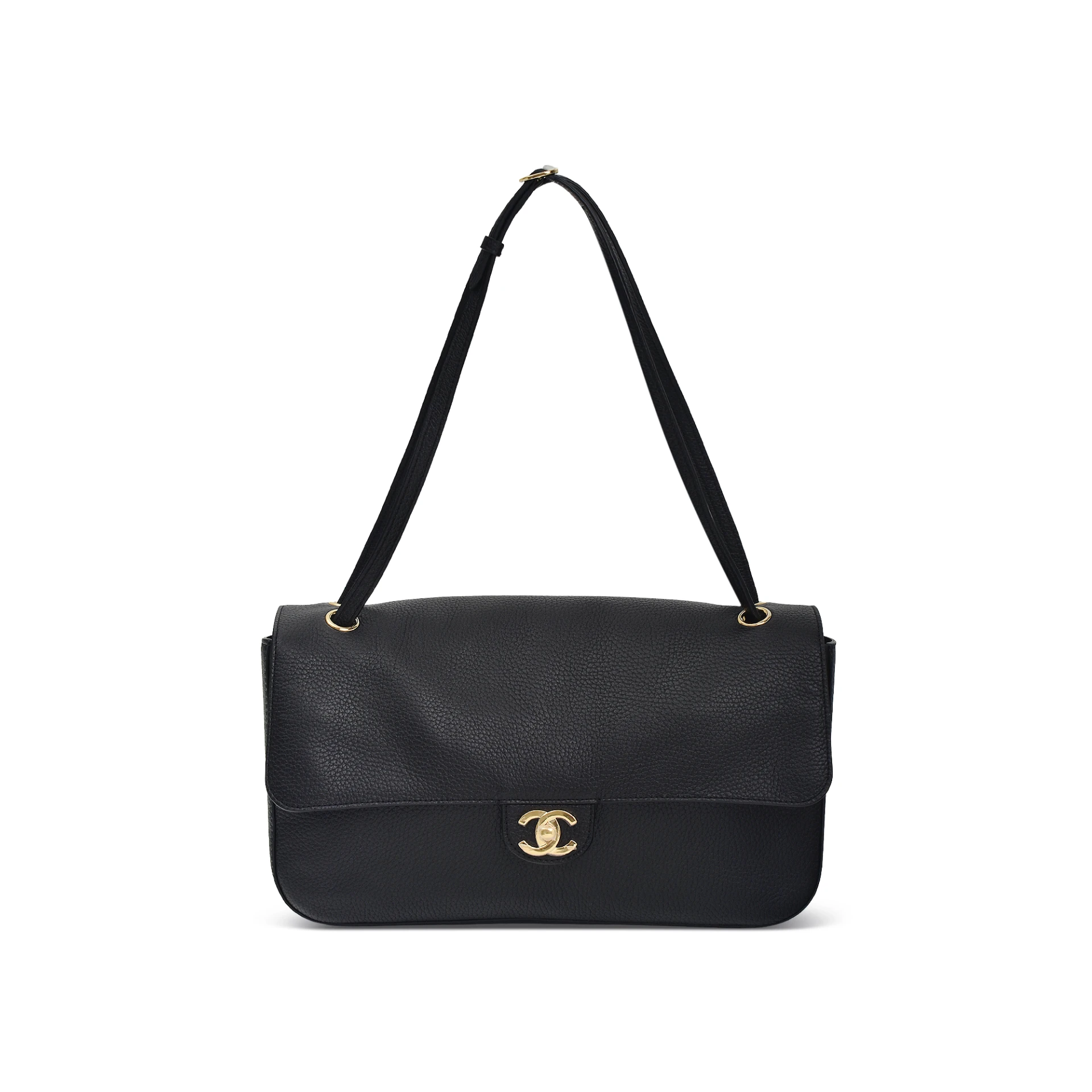 CHANEL Maxi Flap Bag Grained Calfskin Leather