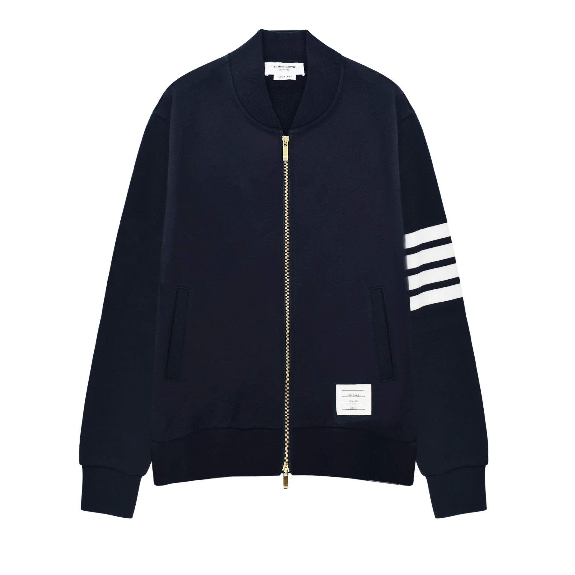 THOM BROWNE Classic Loopback Terry Engineered 4-Bar Bomber Jacket