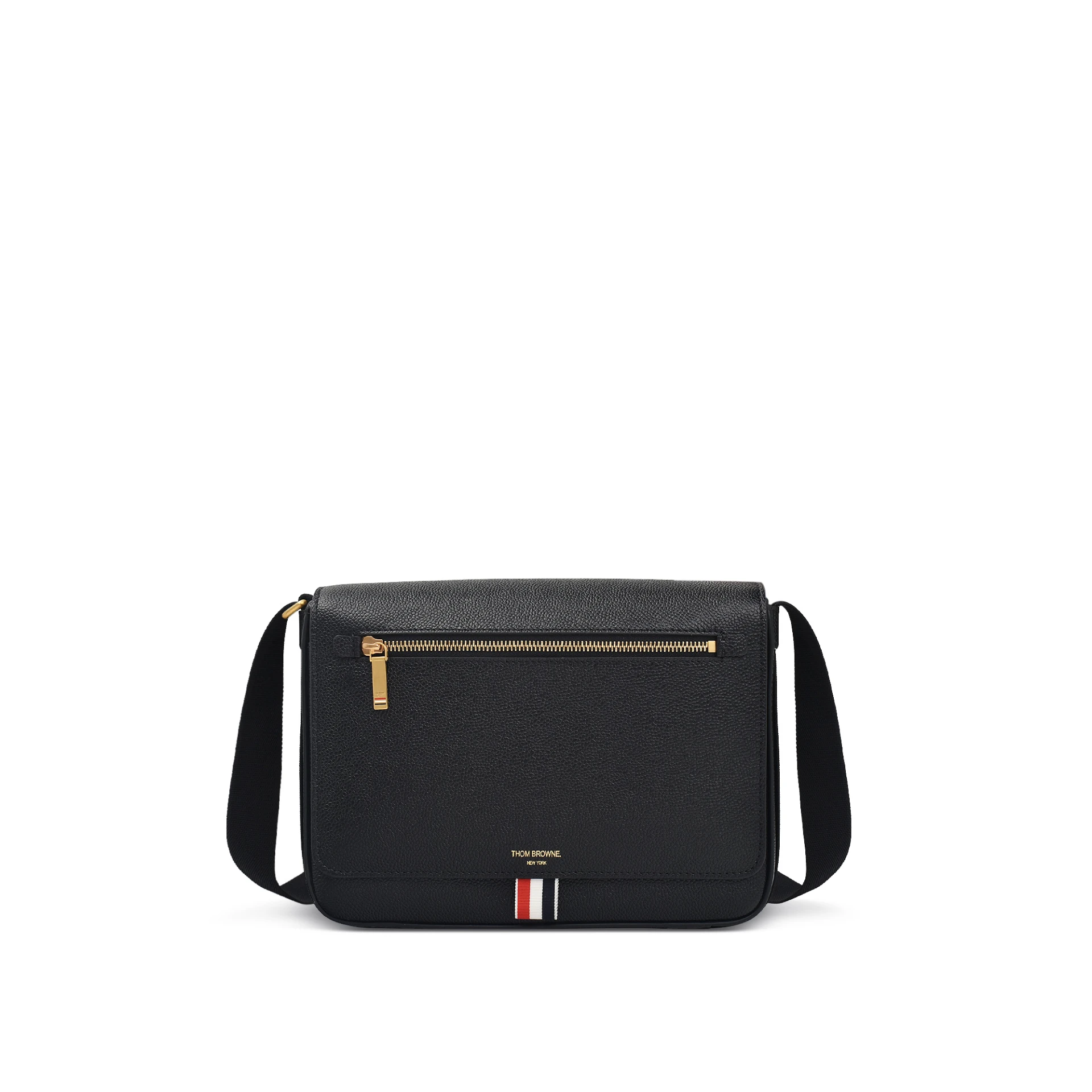 THOM BROWNE Reporter Bag Pebble Grained Leather