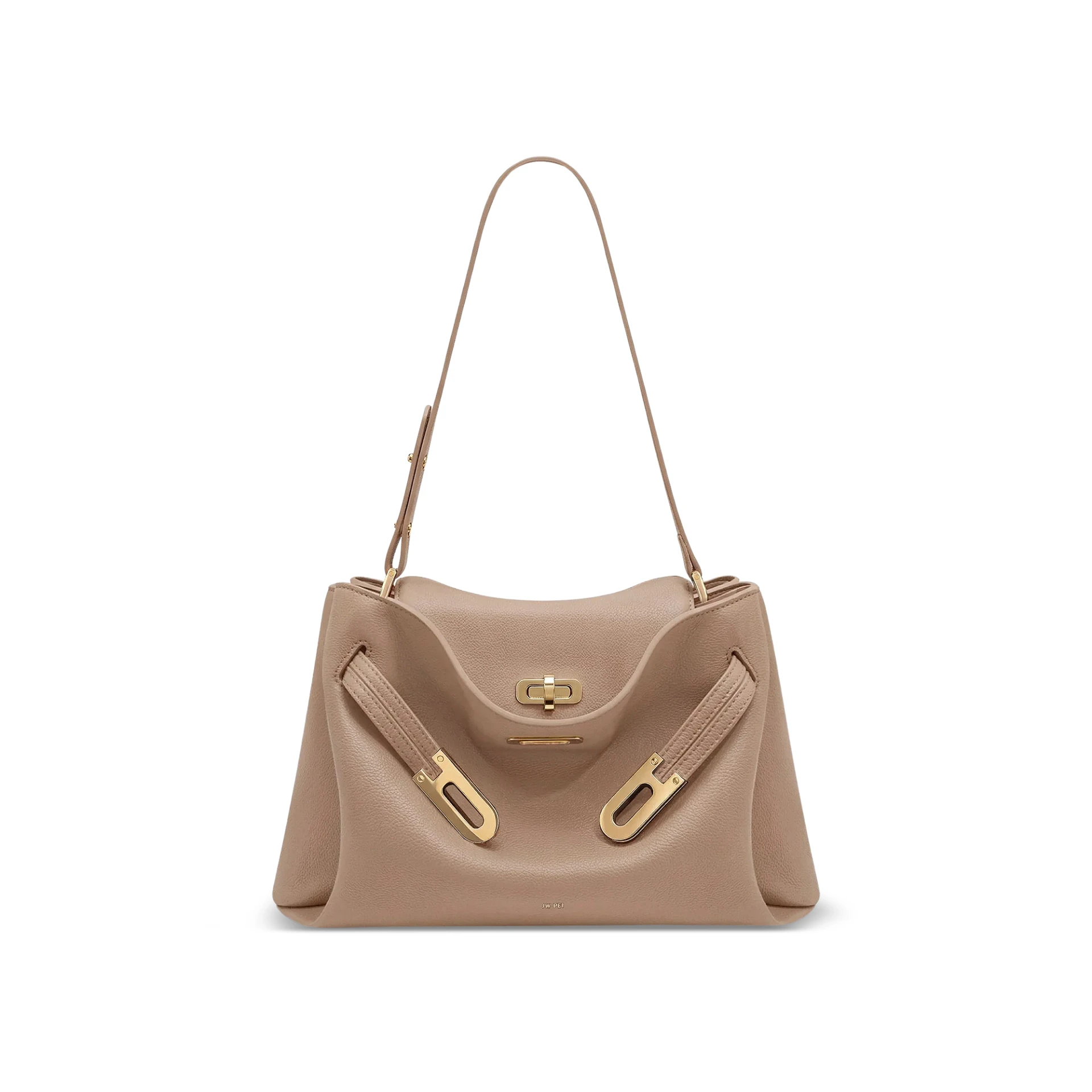 JW PEI Rhea Pebbled Double Buckle Shoulder Bag