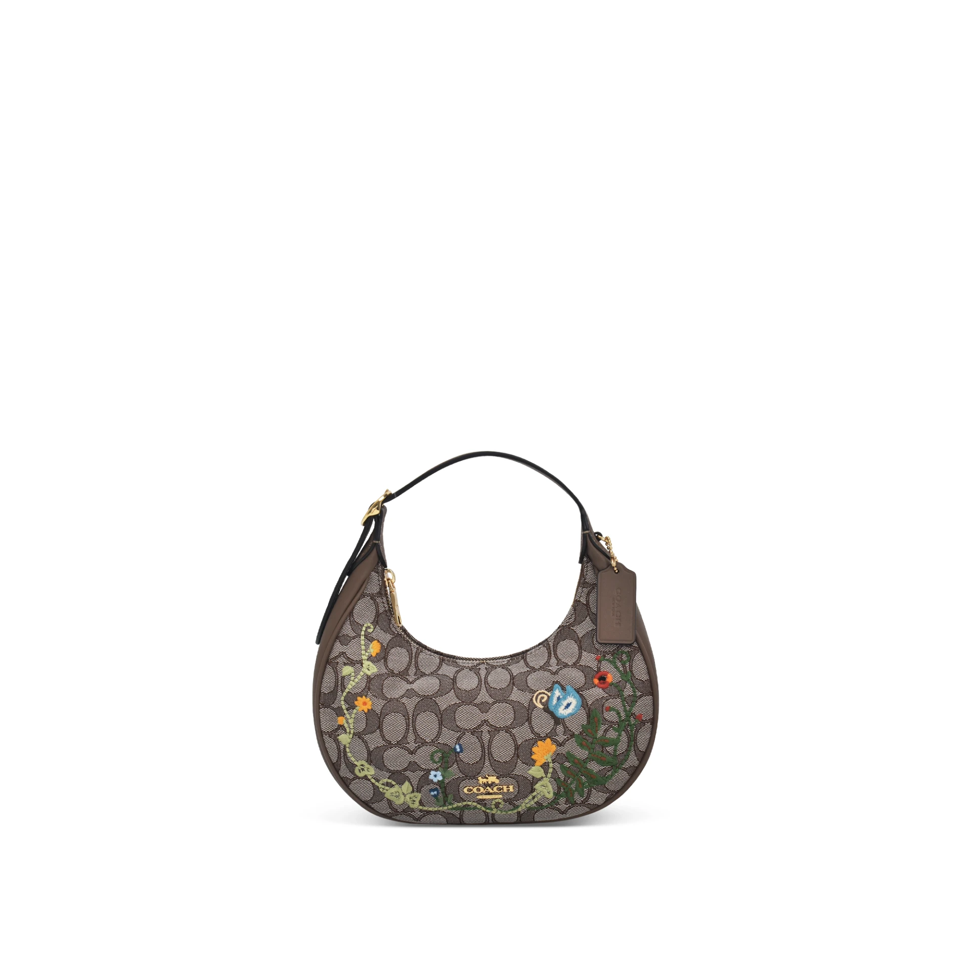 COACH Emily Shoulder Bag In Signature Jacquard With Floral Embroidery