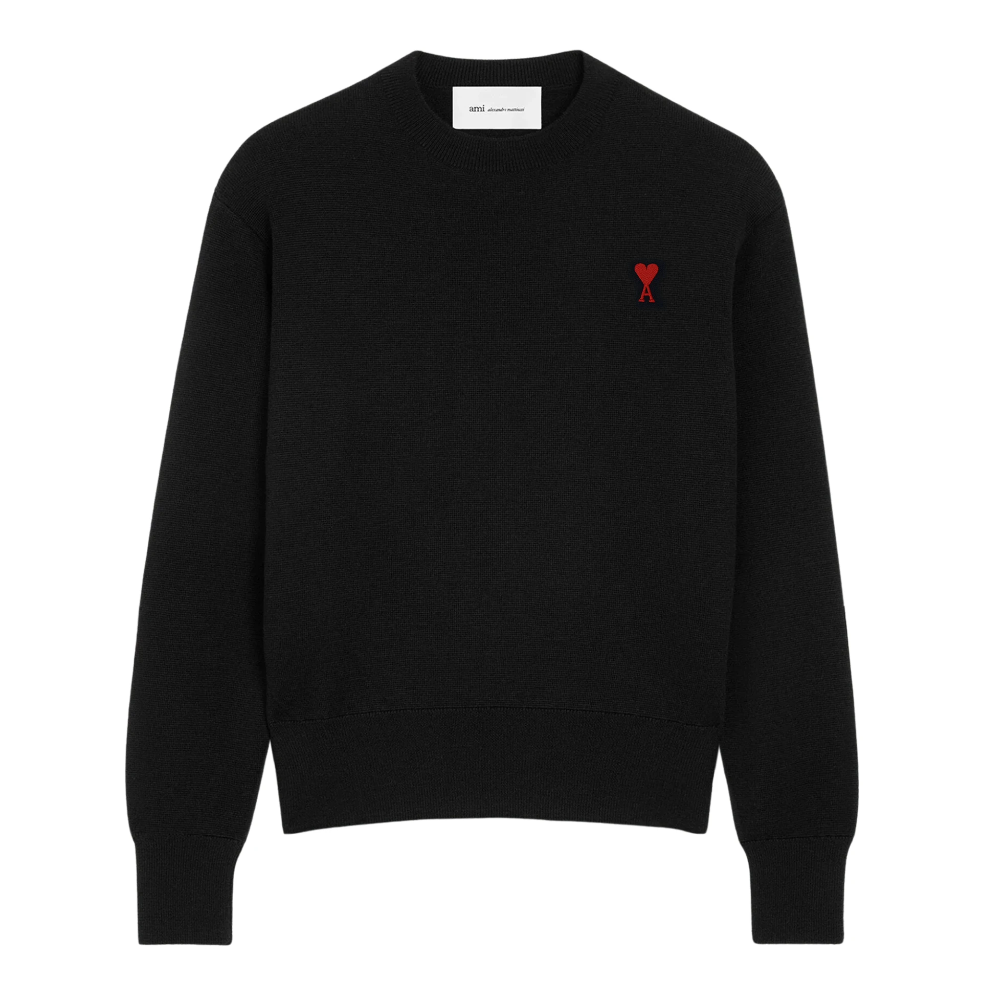 AMI PARIS Red Ami De Coeur Crewneck Sweater