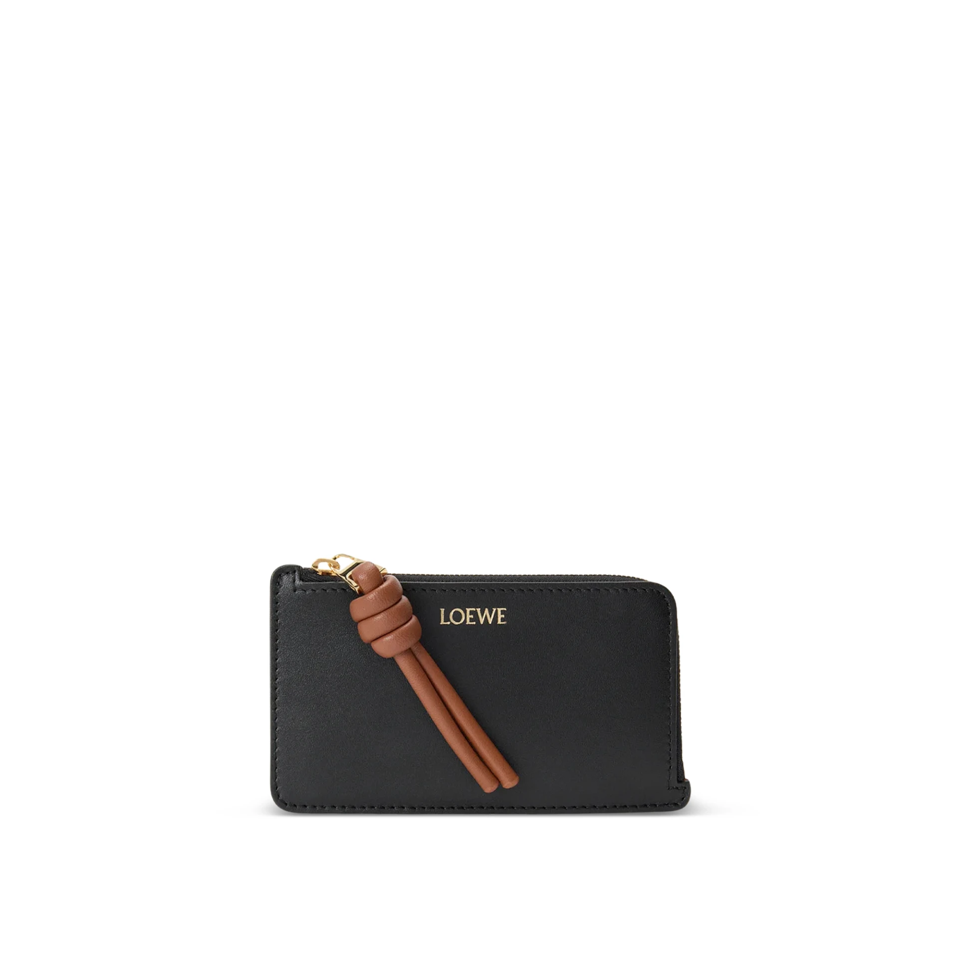 LOEWE Knot Coin Card Holder In Shinny Nappa Calfskin