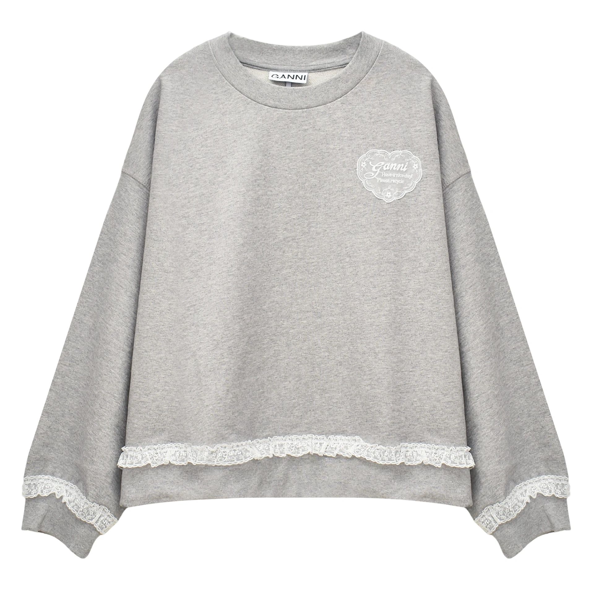 GANNI Logo Patch Sweatshirt