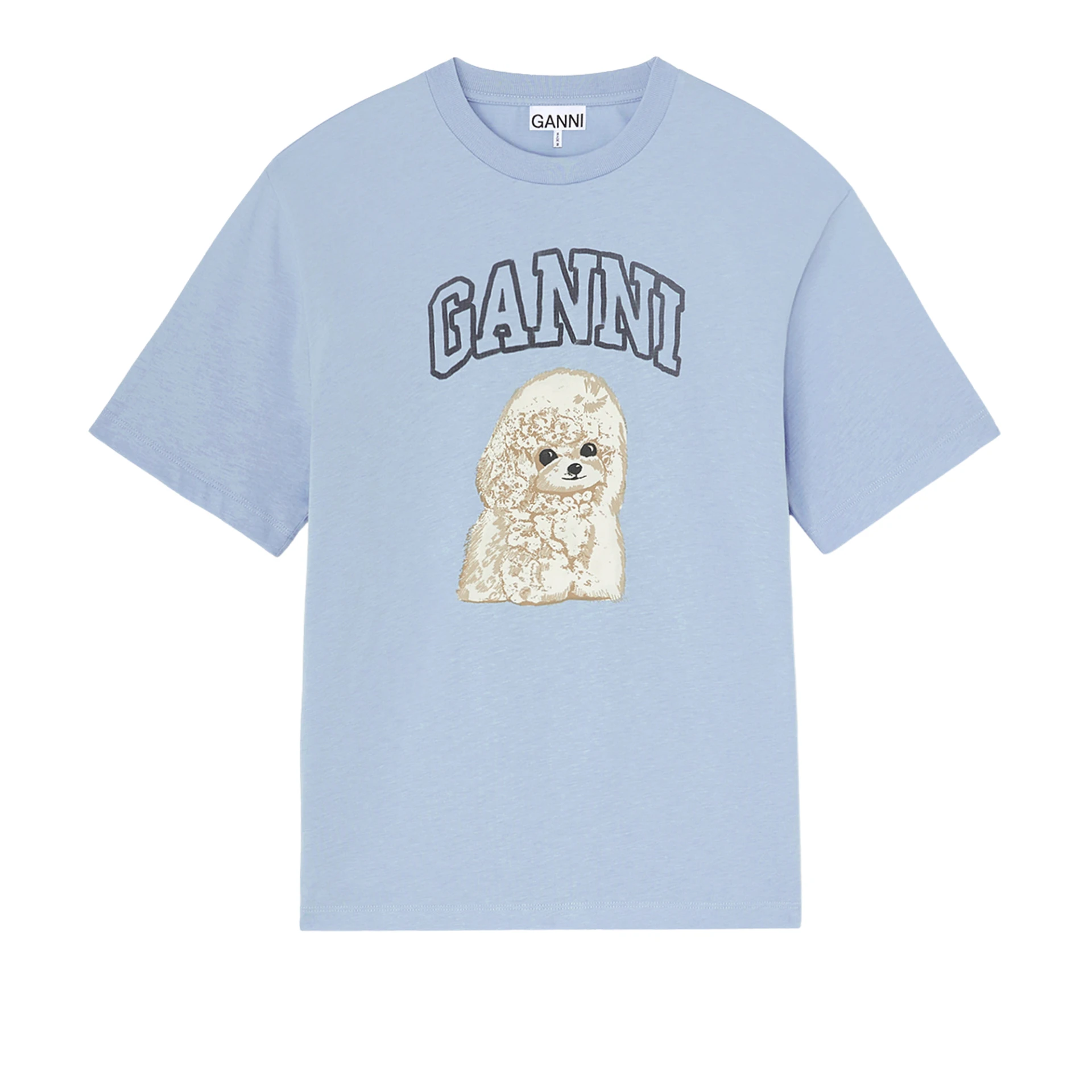 GANNI Poodle Print Graphic Tshirt