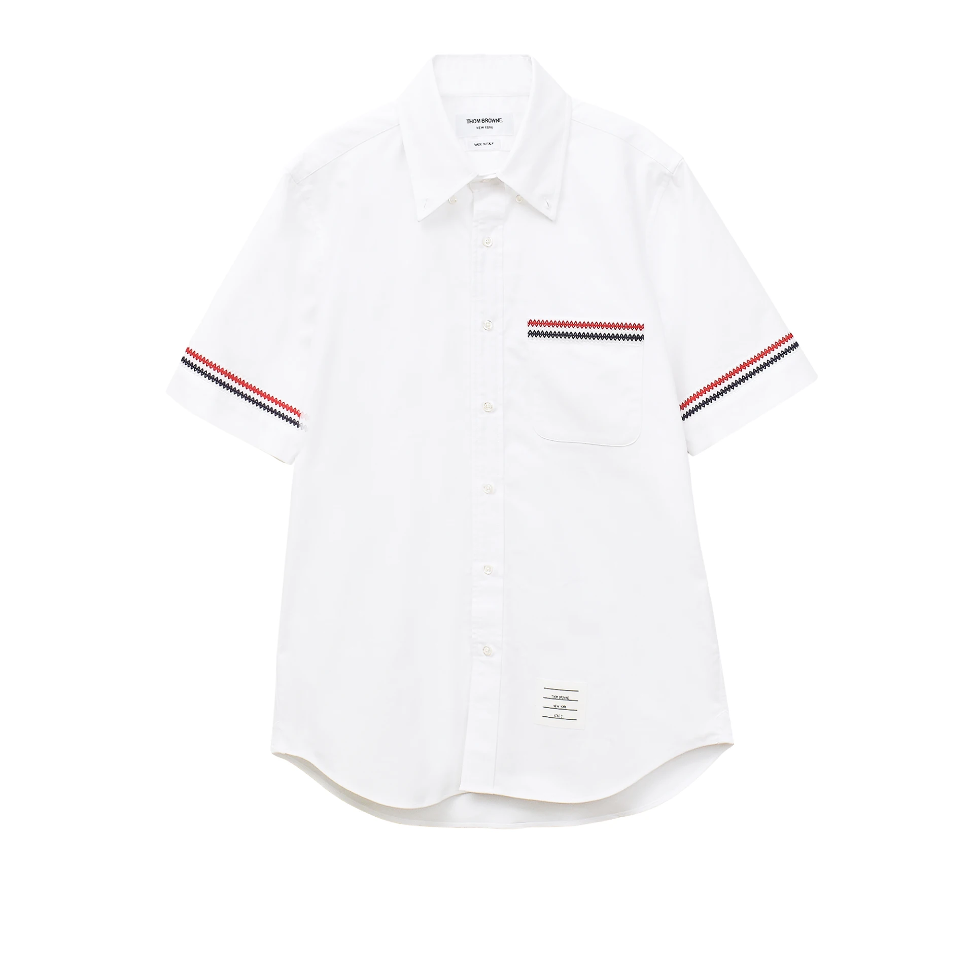 THOM BROWNE 4-Bar Embroidered Shirt