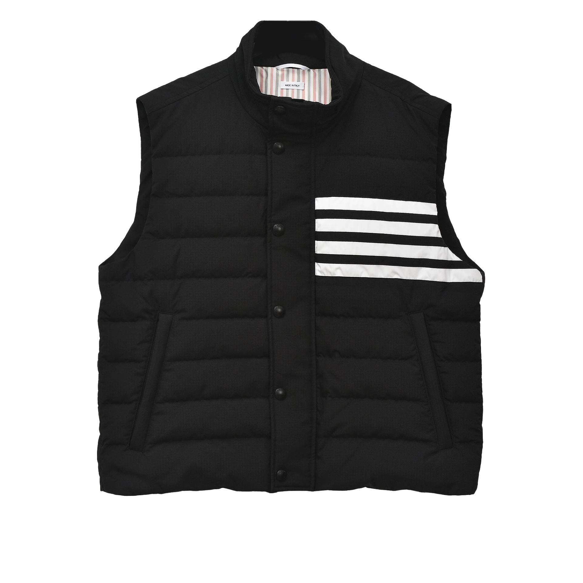 THOM BROWNE 4-Bar Shiny Ripstop Down Filled Vest