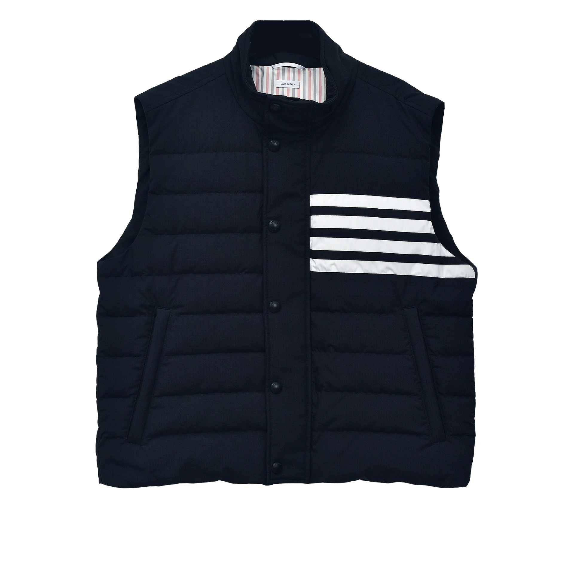 THOM BROWNE 4-Bar Shiny Ripstop Down Filled Vest