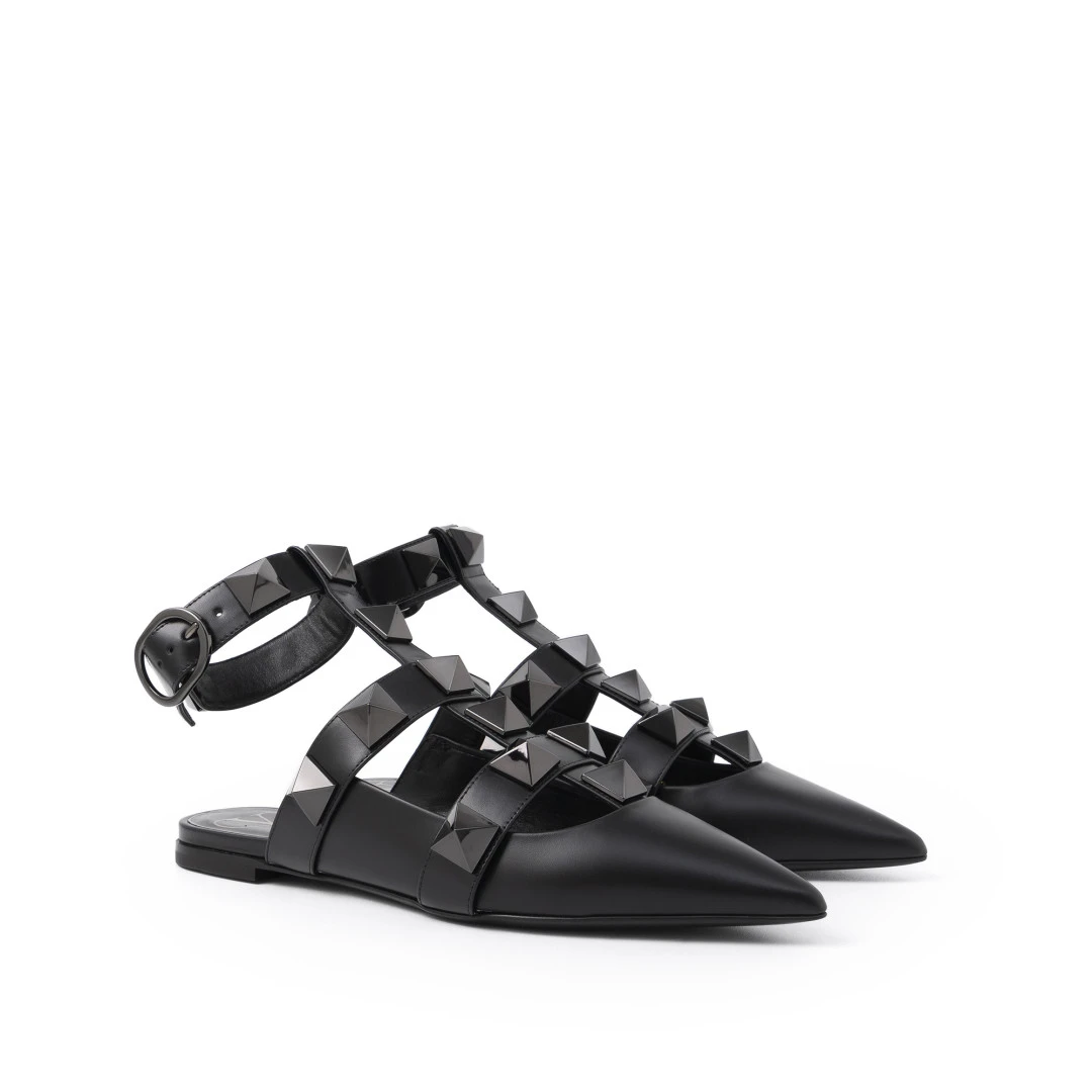 VALENTINO Roman Stud Ankle Strap Mules