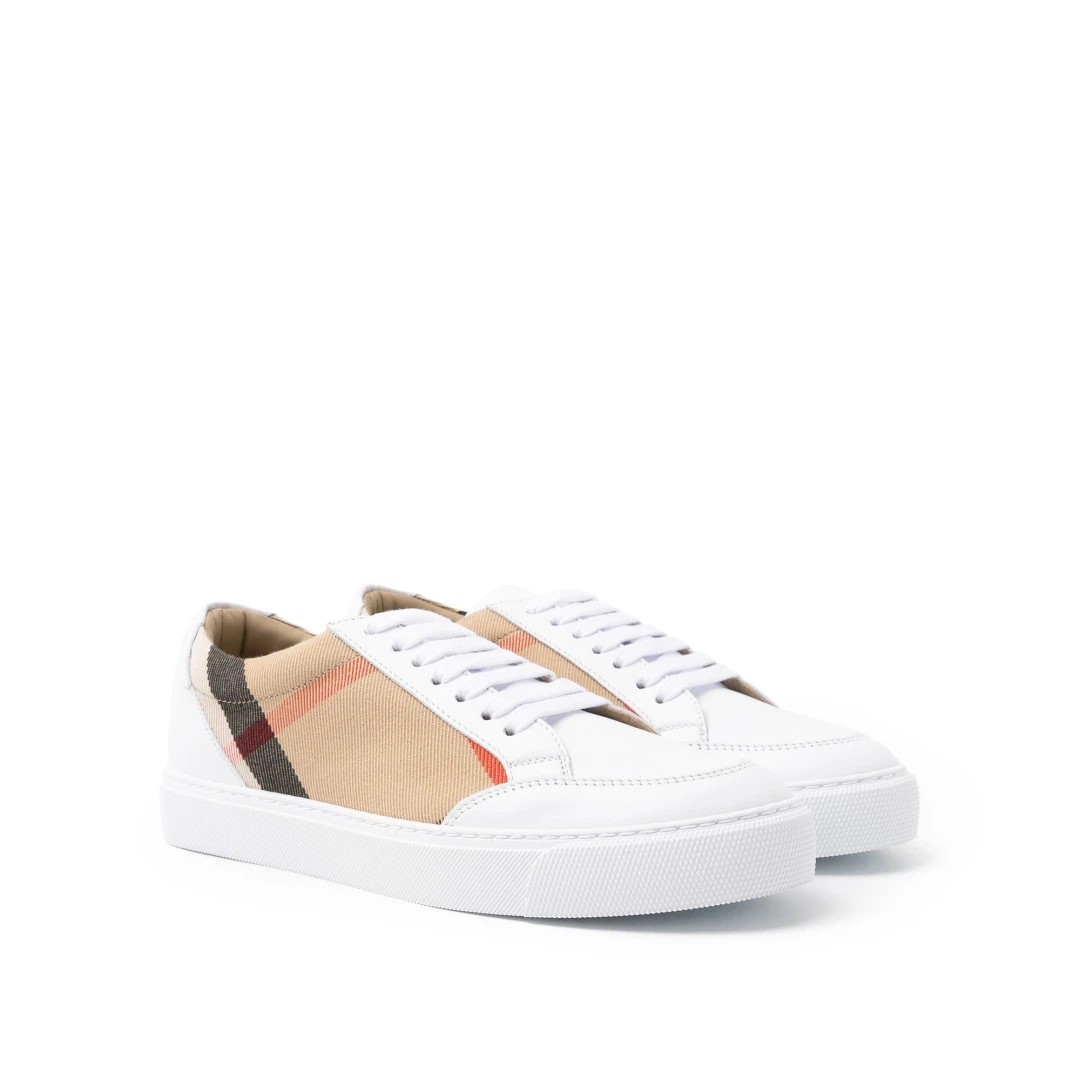 BURBERRY New Salmond House Check Cotton Sneaker