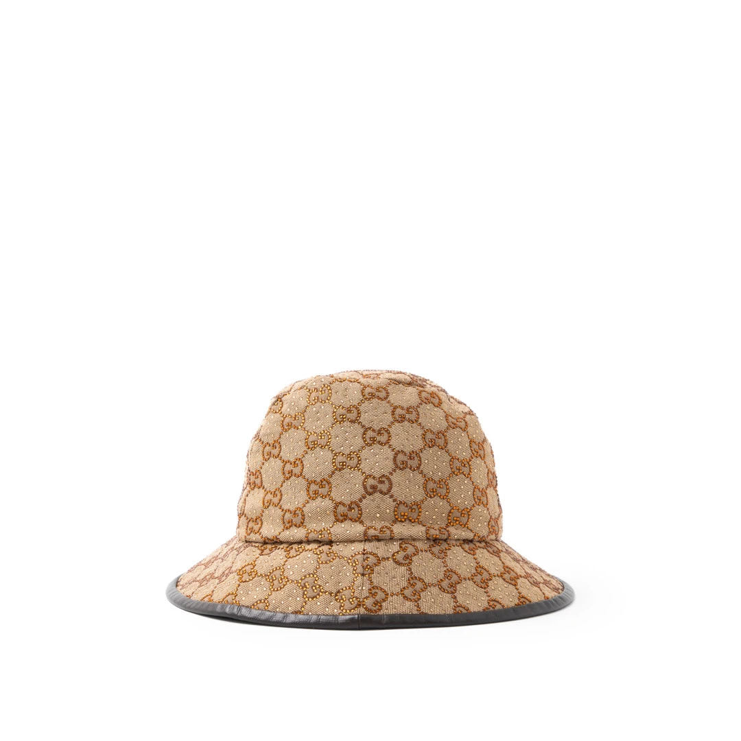 GUCCI GG Canvas Crystal Bucket Hat