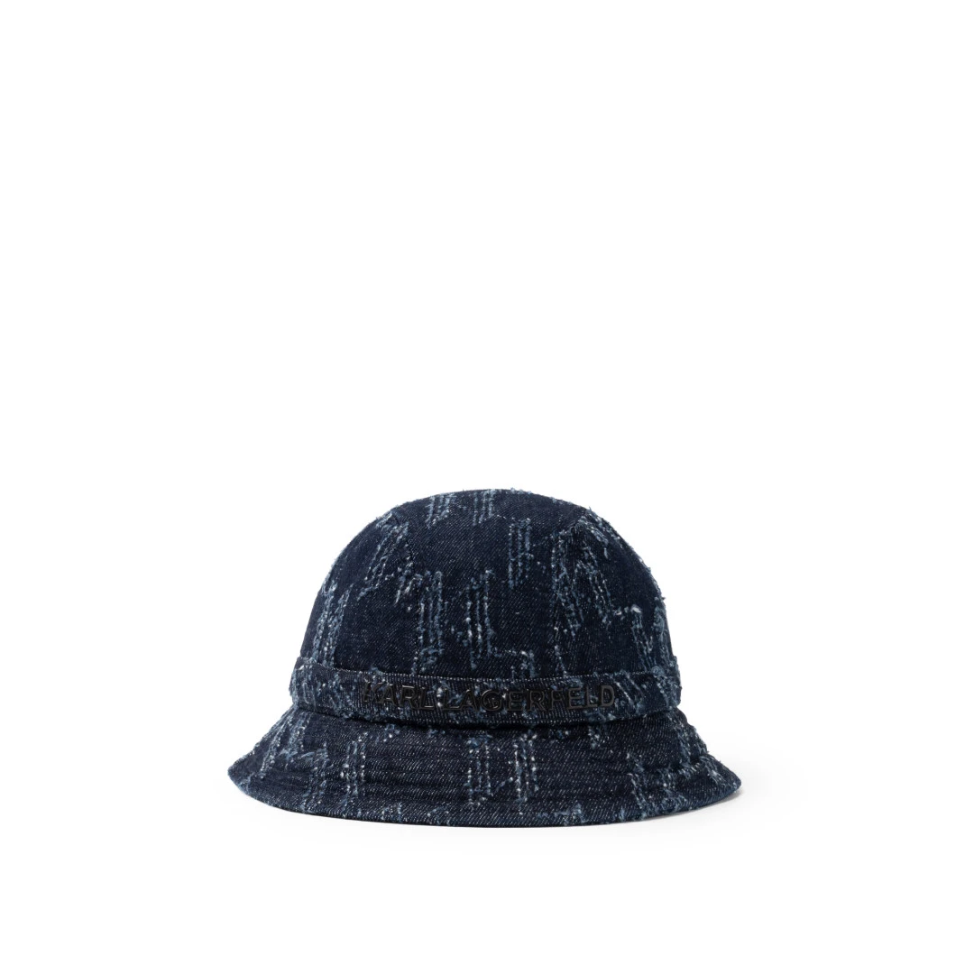 KARL LAGERFELD K/skuare Denim Bucket Hat Monogram