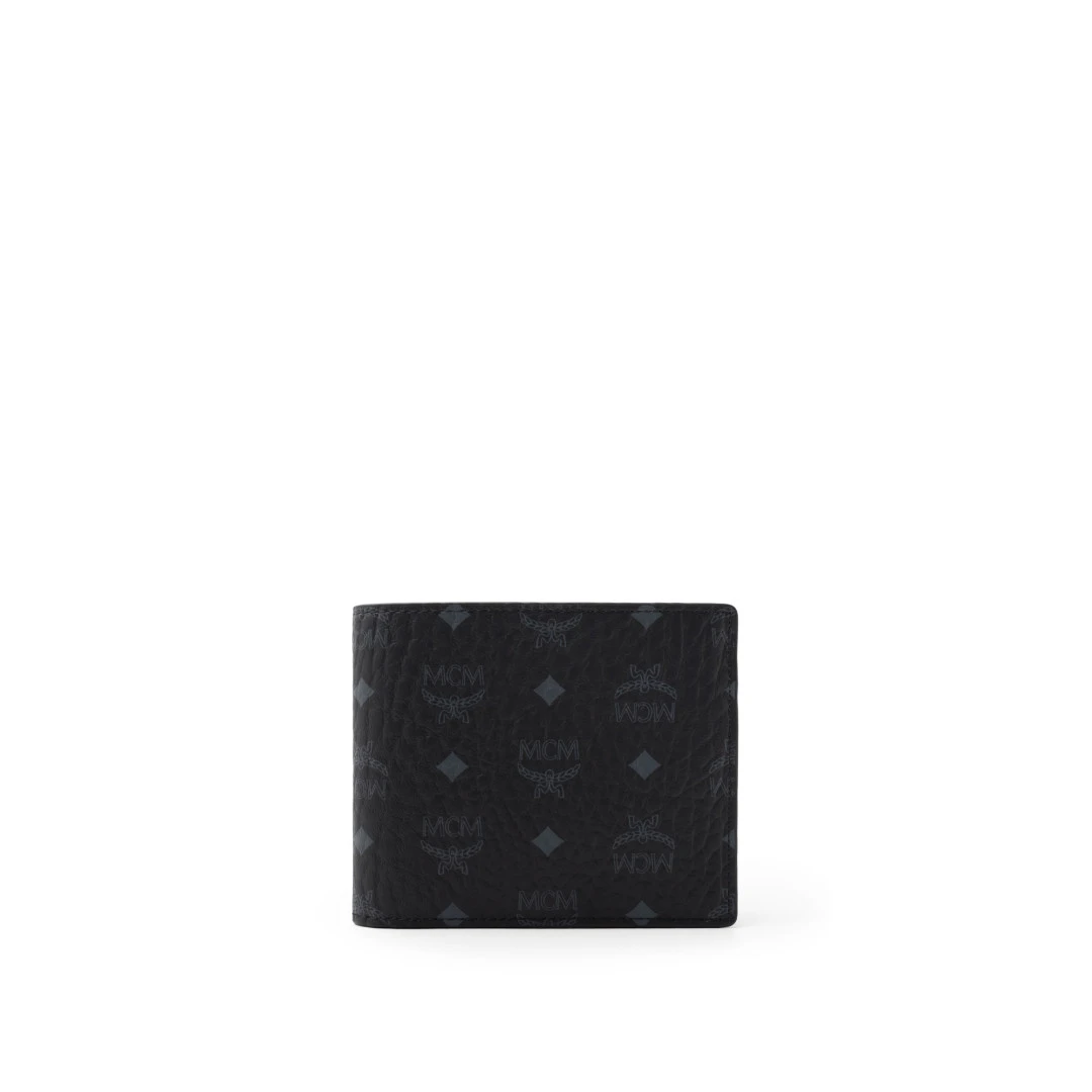 MCM Logo Print Visetos Bifold Wallet