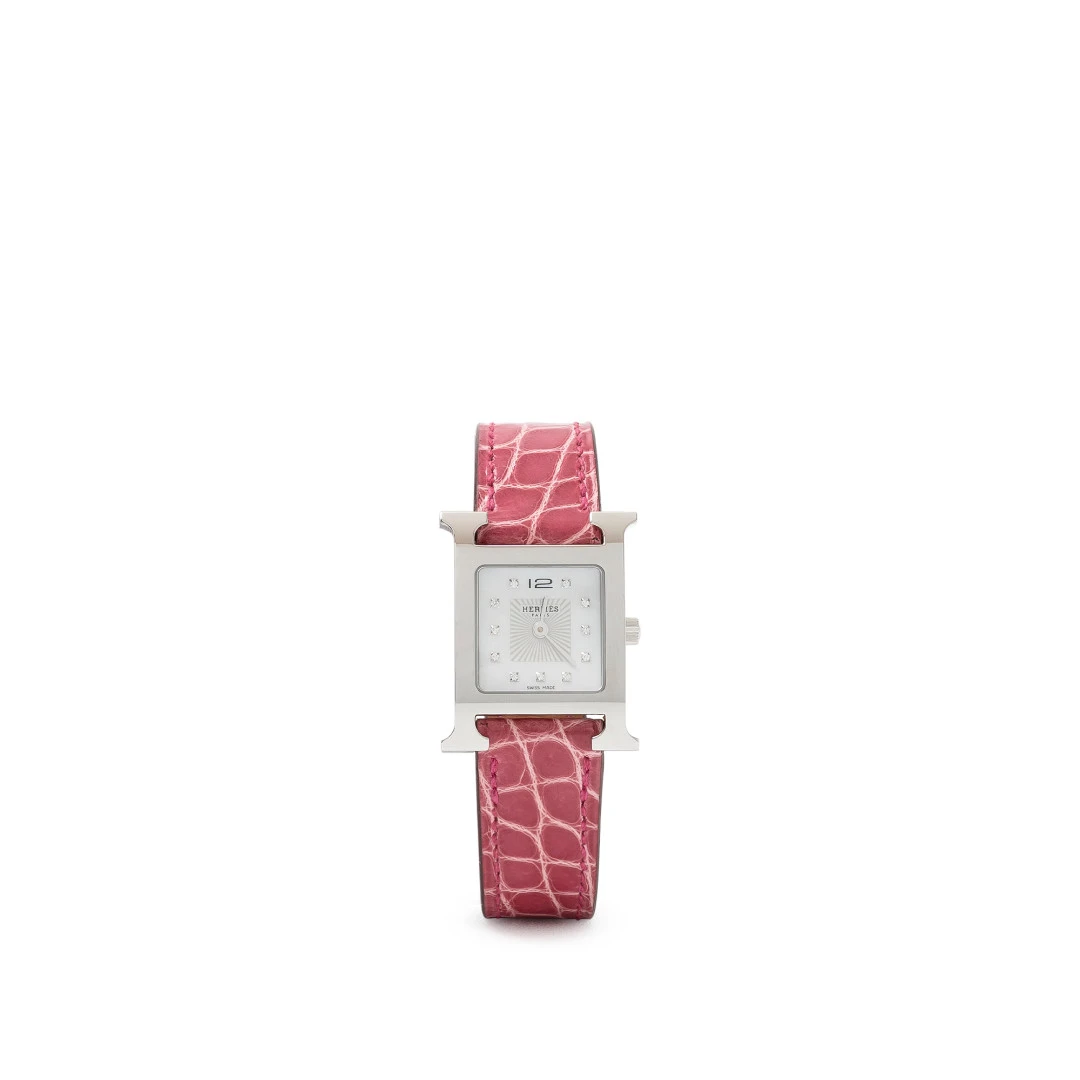 HERMES H-Hour PM Alligator Leather