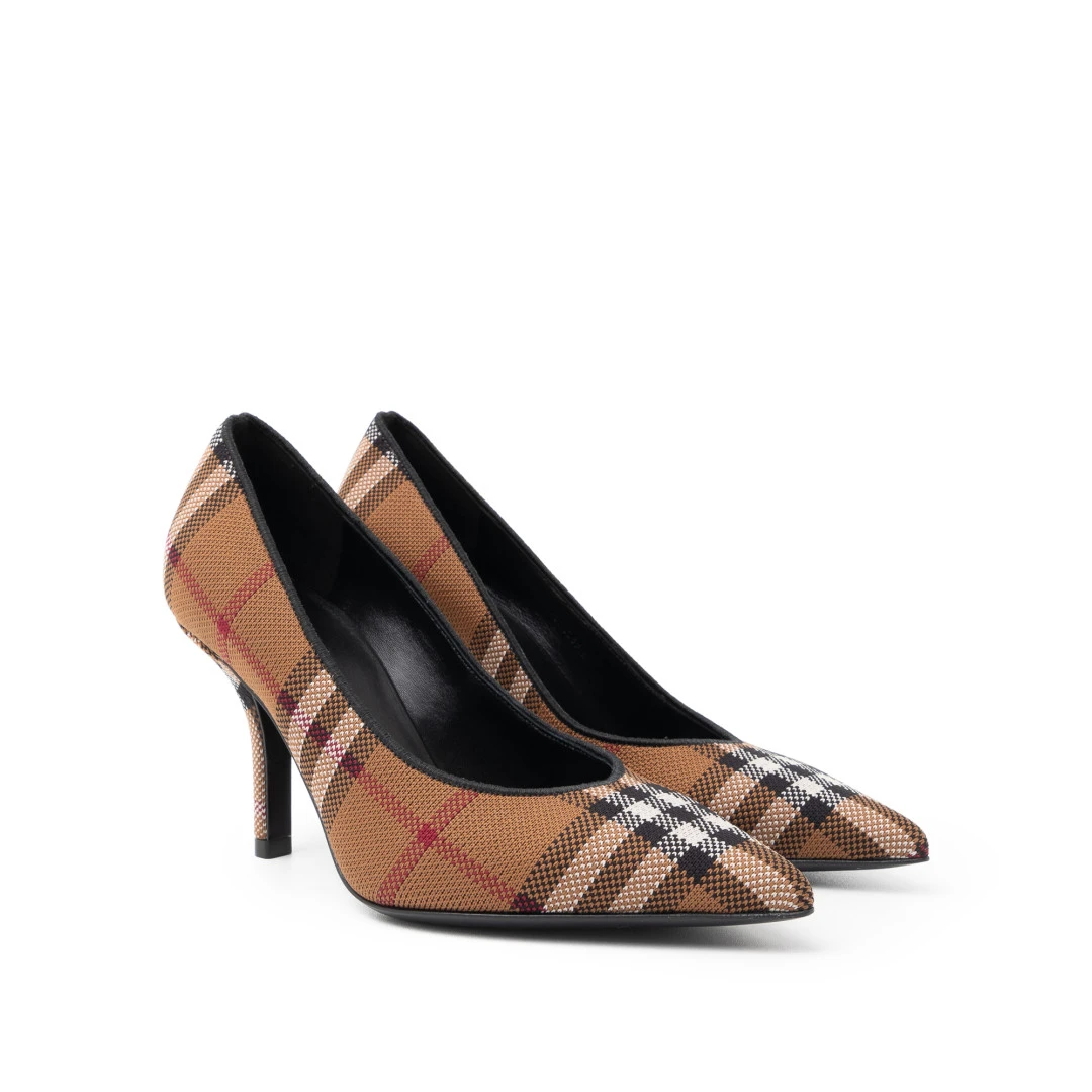 BURBERRY Vintage Check 85mm Woven Pump