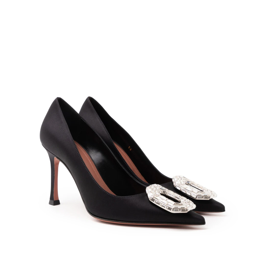 AMINA MUADDI Camelia 90mm Pumps Satin