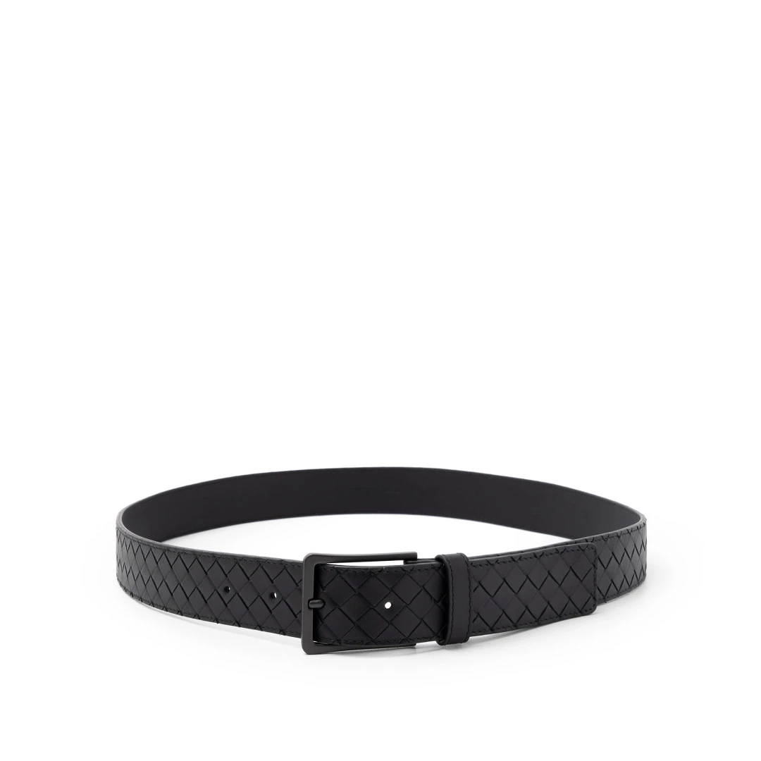 BOTTEGA VENETA Intrecciato Belt 35mm With Matte Buckle