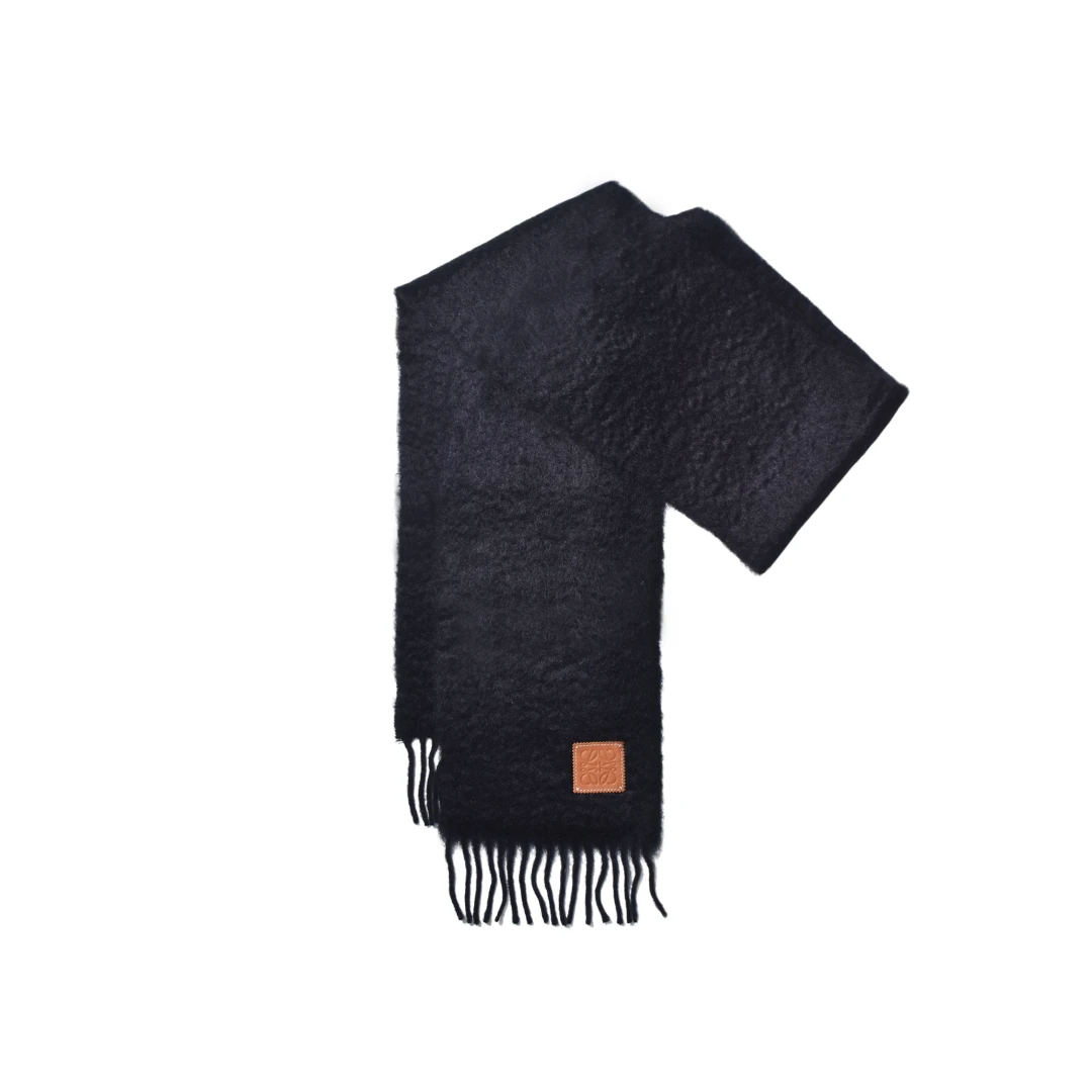 LOEWE Anagram Patch Logo Scarf In Mohair And Wool