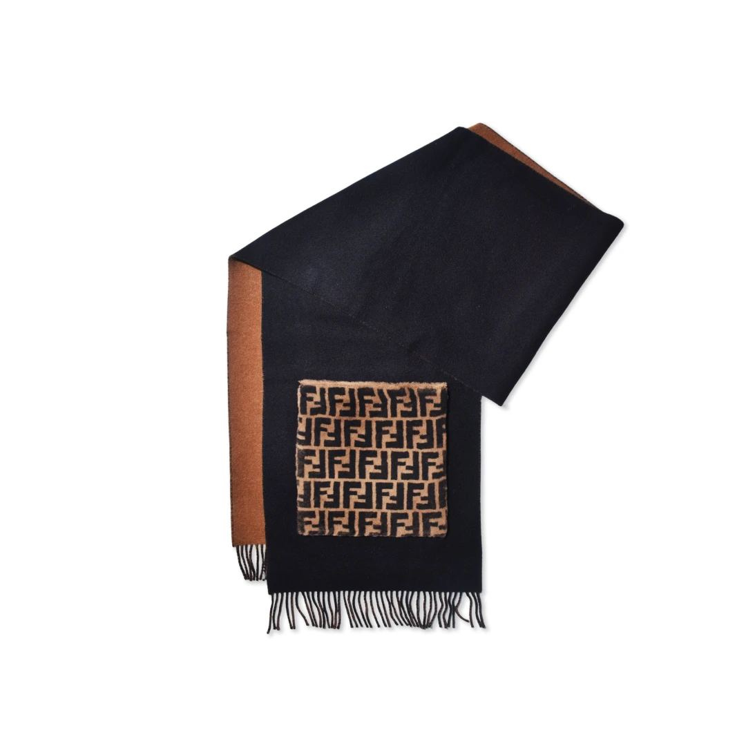 FENDI FF Logo Blend Scarf Wool