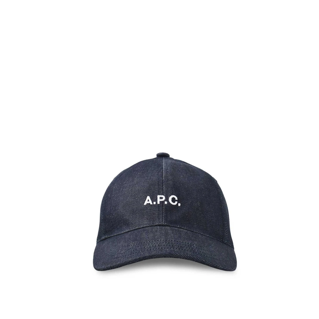A.P.C. Embroidered Logo Baseball Cap Denim