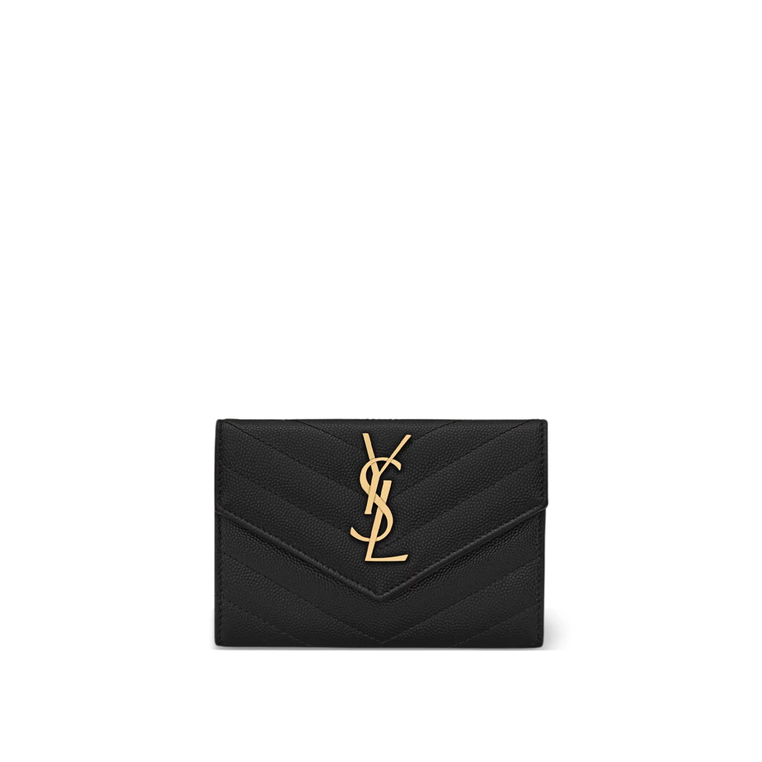 SAINT LAURENT Monogramme Card Case Ghw