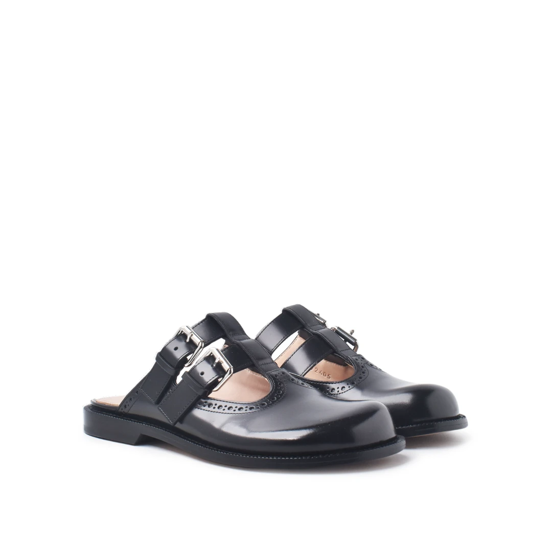 LOEWE Campo Mary Jane Mules Calfskin