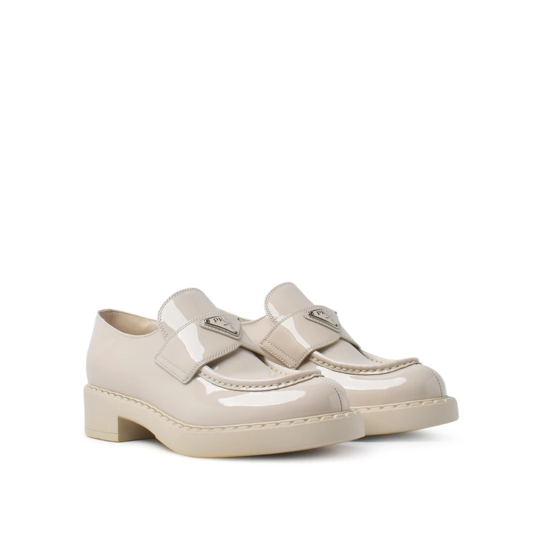 PRADA Chocolate Loafers Patent Leather