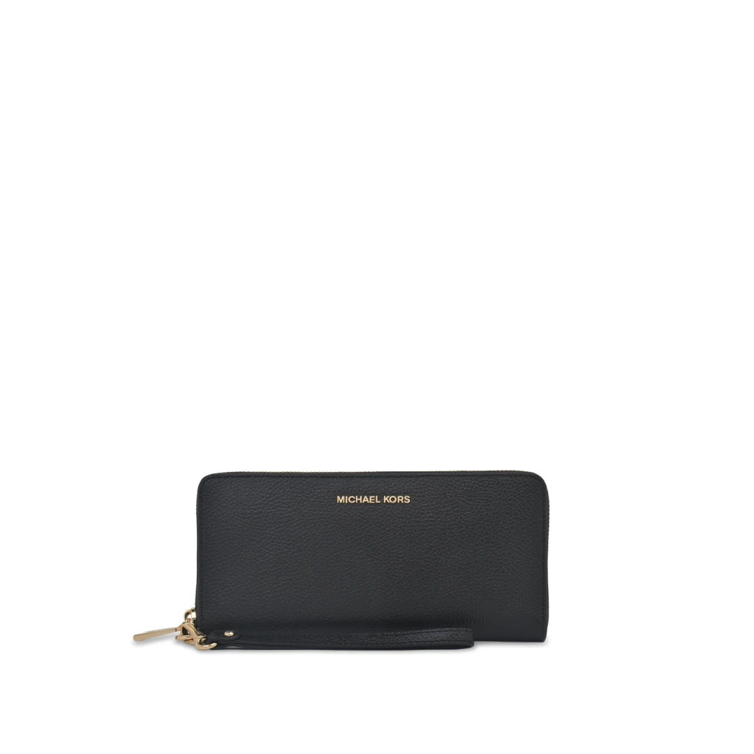 MICHAEL KORS Travel Continental Wristlet Wallet Leather