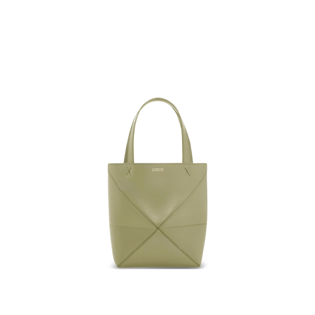 LOEWE Mini Puzzle Fold Tote Bag Calfskin