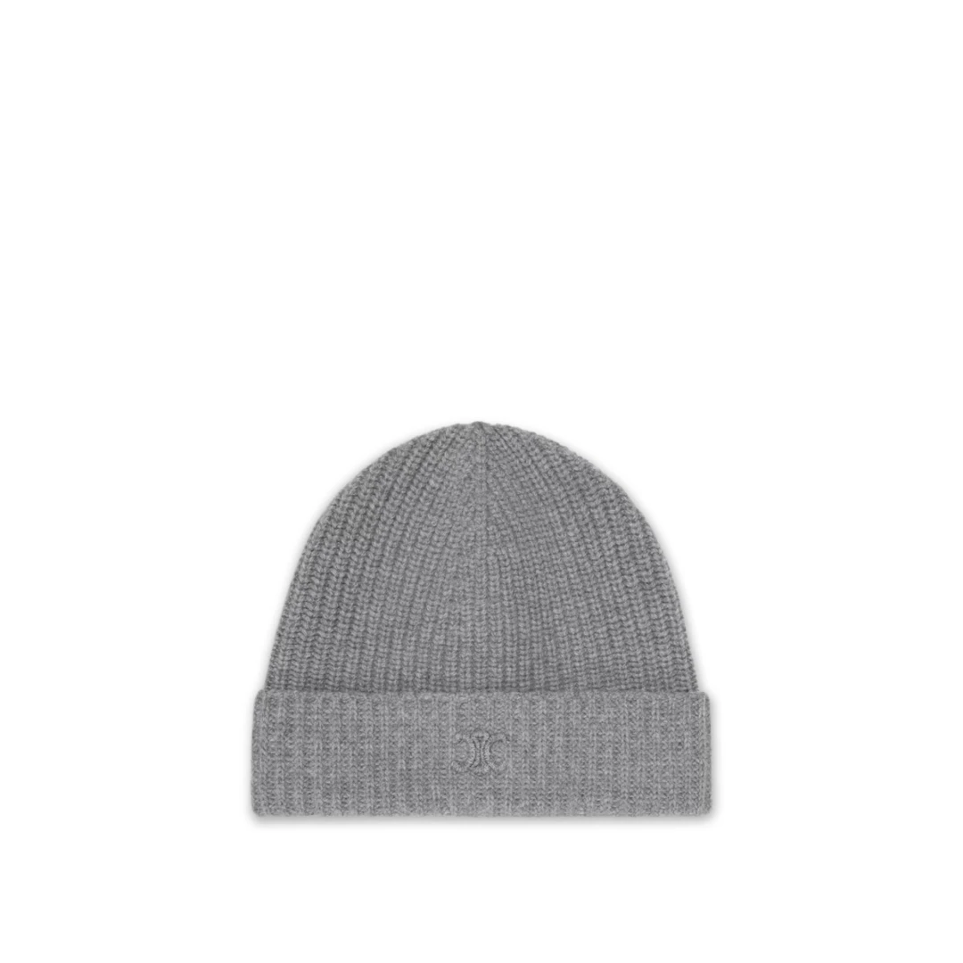CELINE Small Logo Triomphe Beanie Cashmere