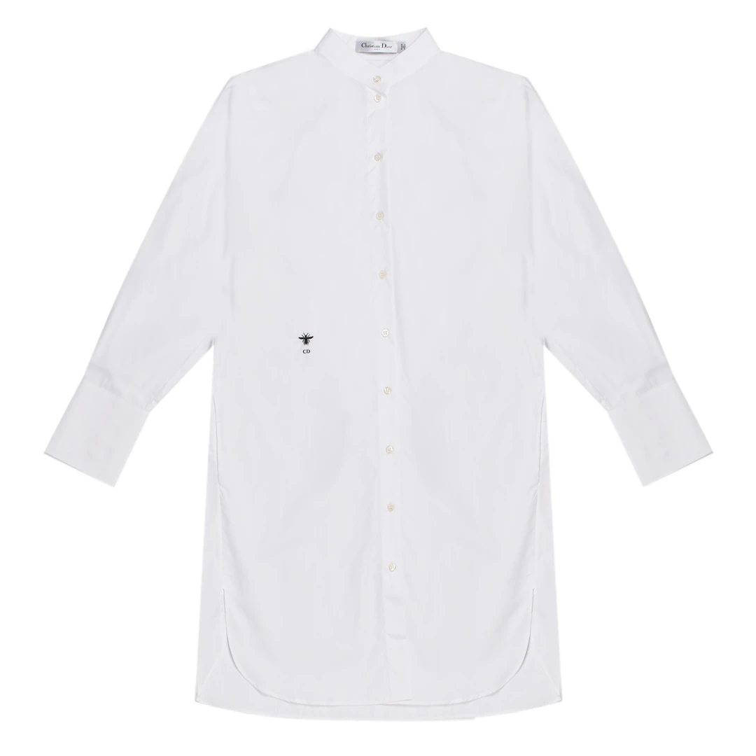 CHRISTIAN DIOR Bee Embroidered Long Sleeve Blouse