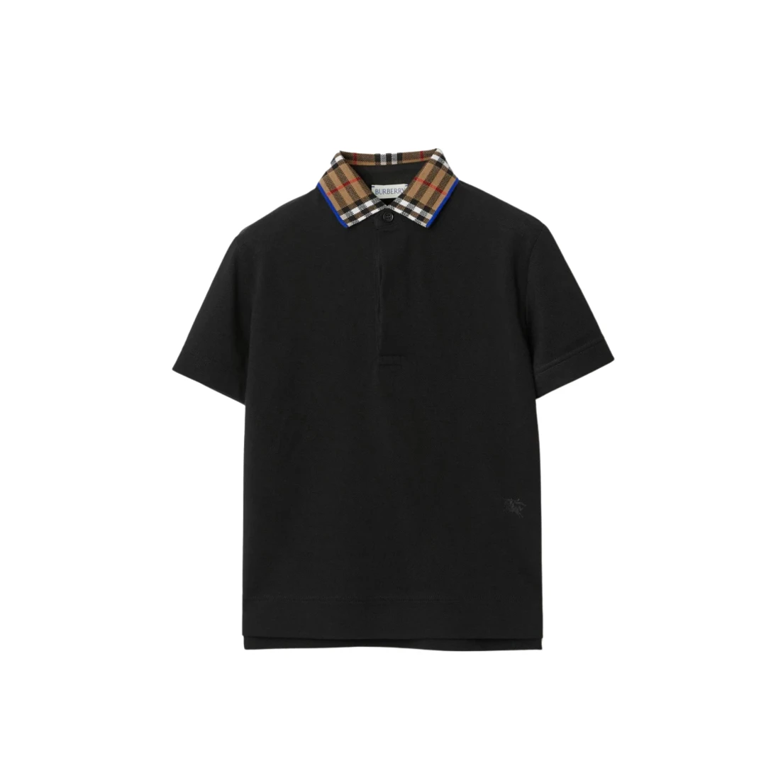 BURBERRY Check Collar Polo Shirt
