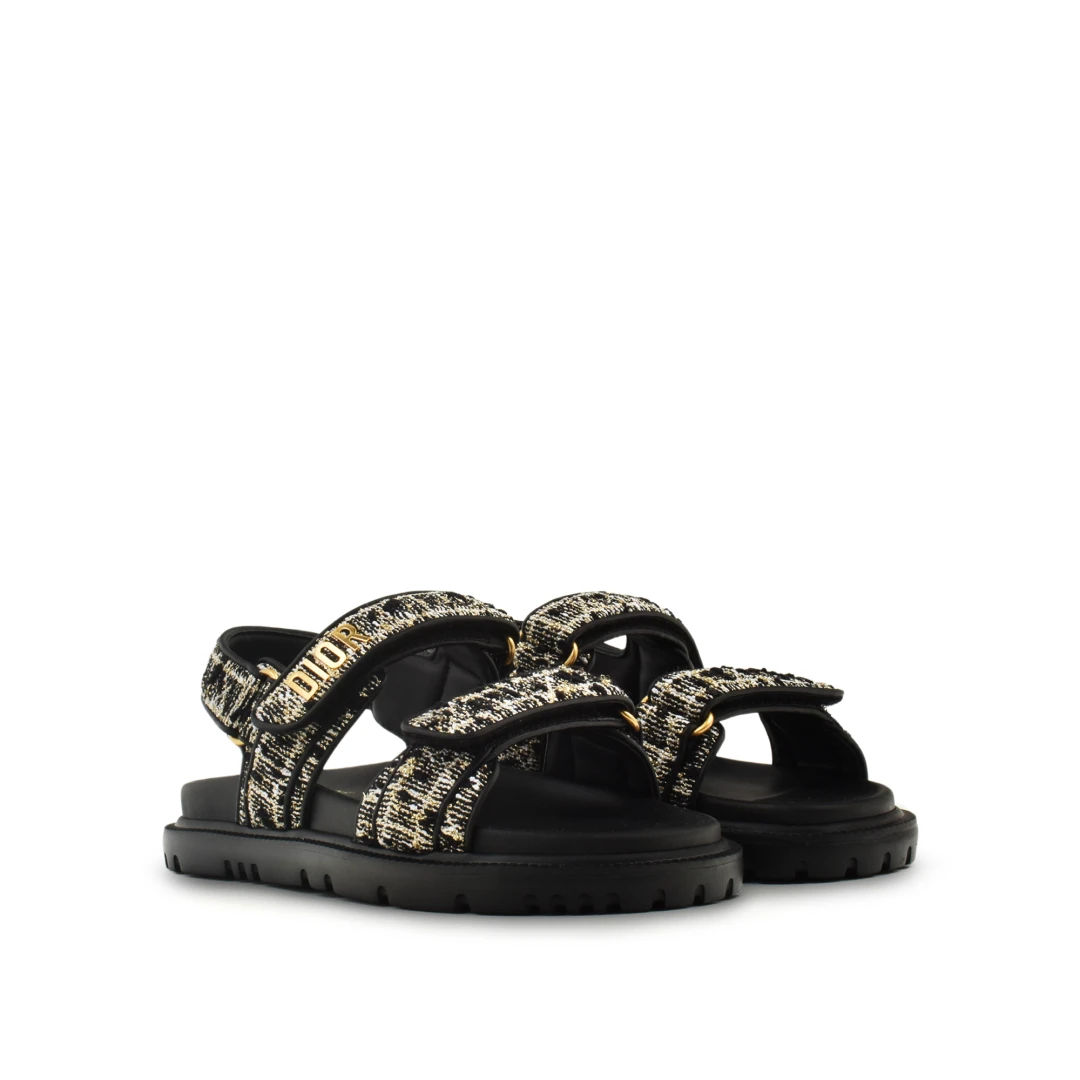 CHRISTIAN DIOR Dioract Sandal Cannage Tweed