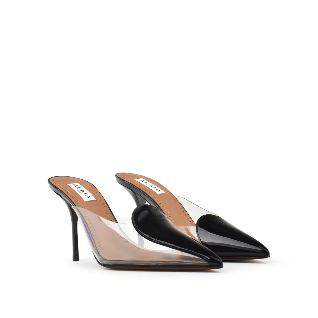 ALAIA Coeur Abstrait 90mm Heels Patent Leather