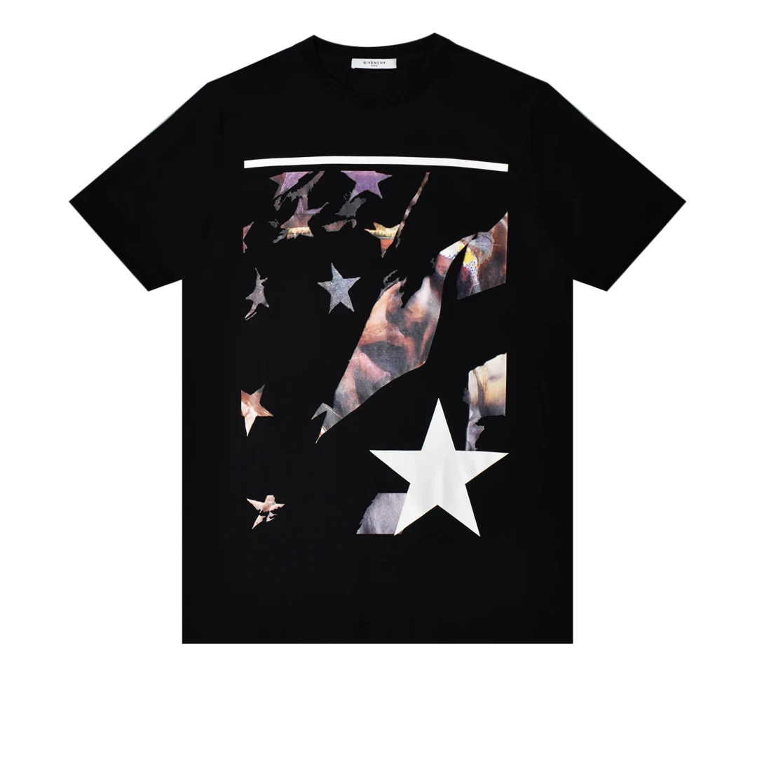 GIVENCHY Runway apache star logo print tshirt