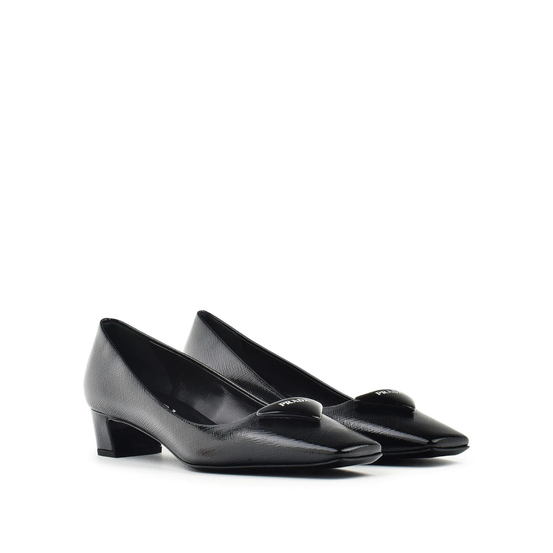 PRADA Triangle 35mm Pump Patent Leather