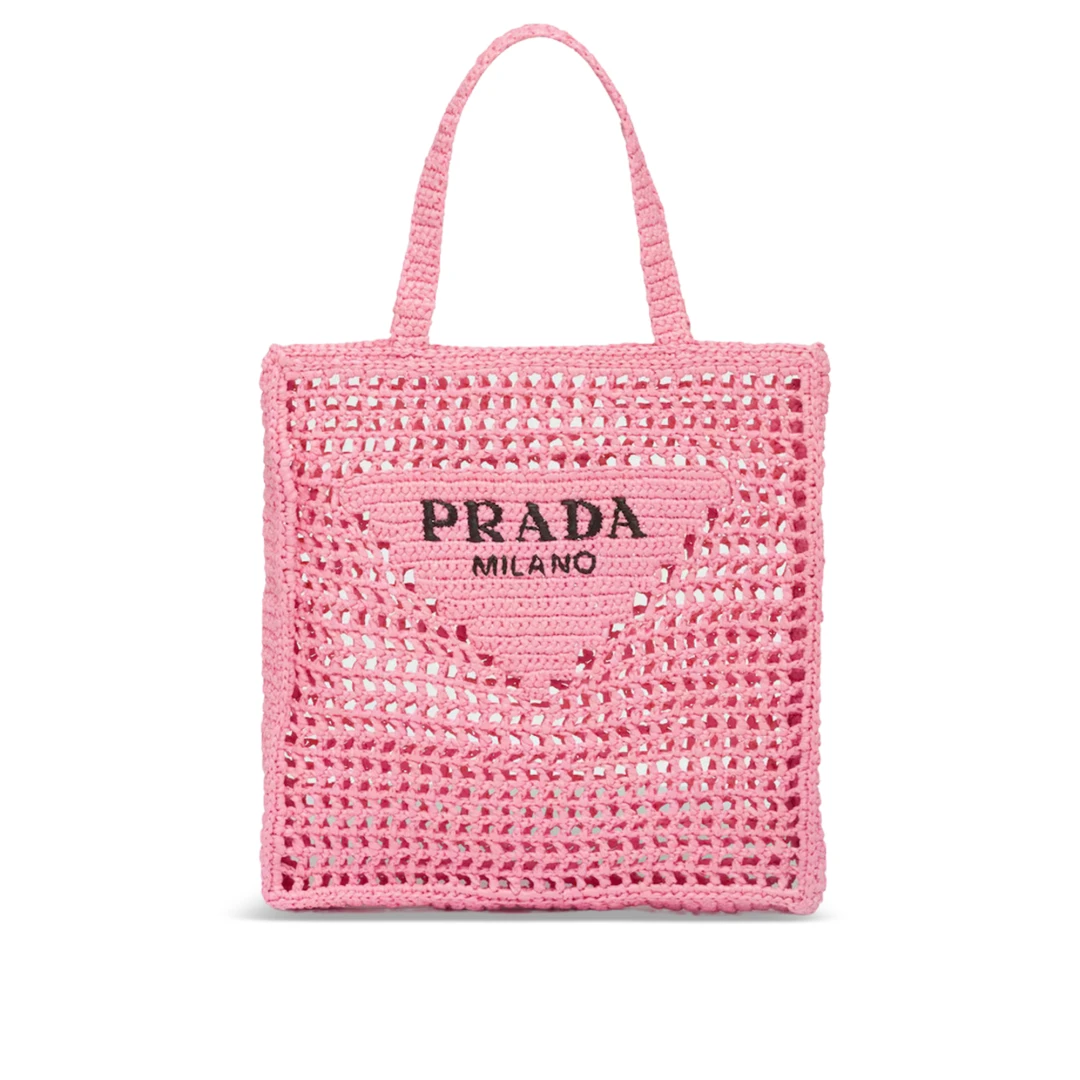 PRADA Large Crochet Tote Bag