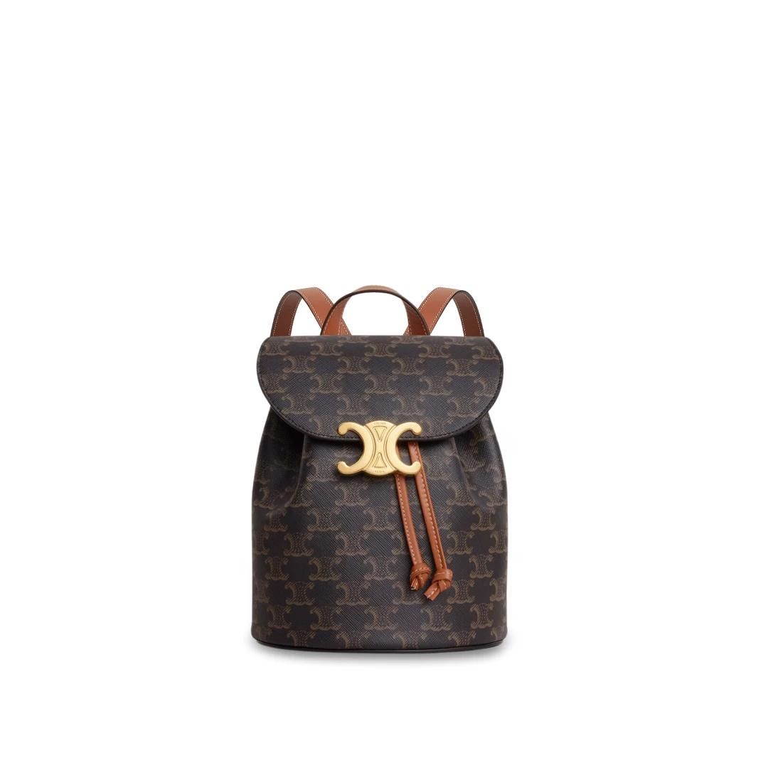 CELINE Triomphe Bonnie Backpack Canvas And Calfskin