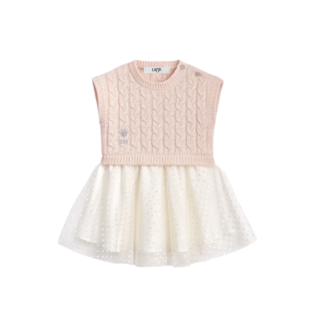 CHRISTIAN DIOR Bee Embroidered Flared Dress