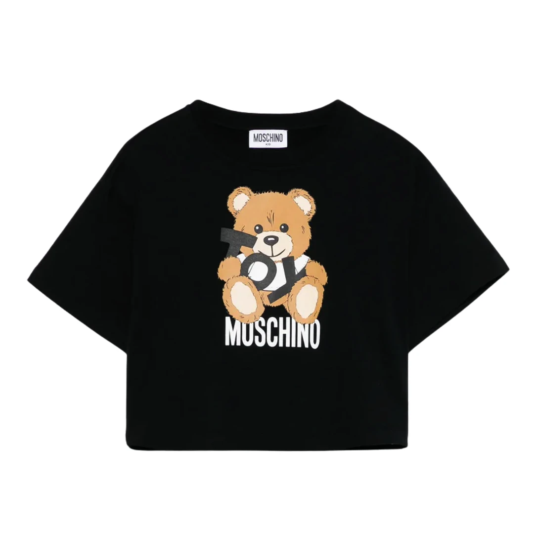 MOSCHINO Teddy Bear Toy Cropped Tshirt