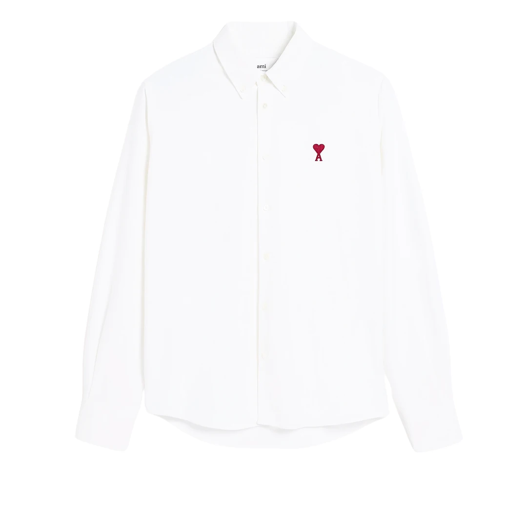 AMI PARIS Red Ami De Coeur Long Sleeve Shirt