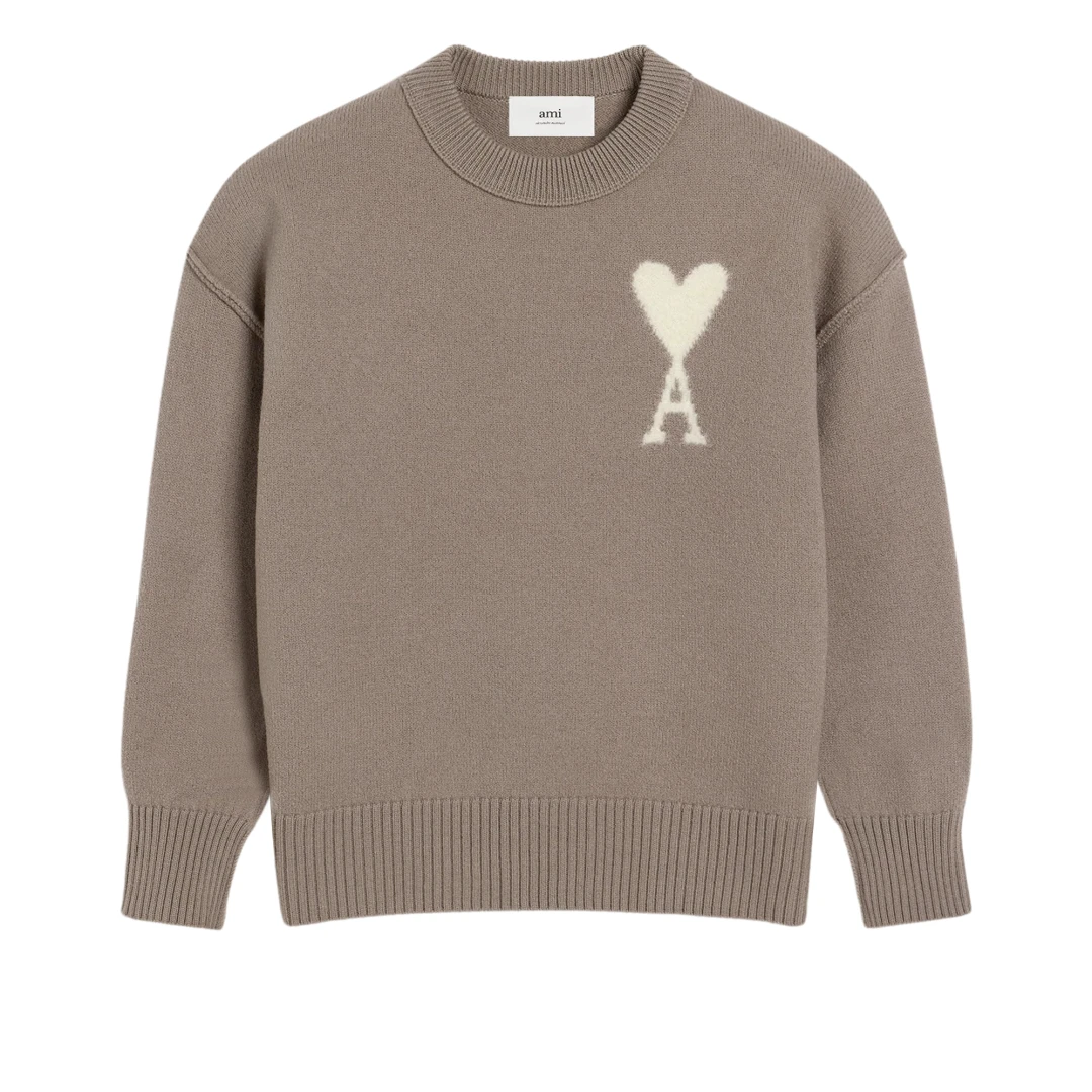 AMI PARIS Big Off White Ami De Coeur Sweater
